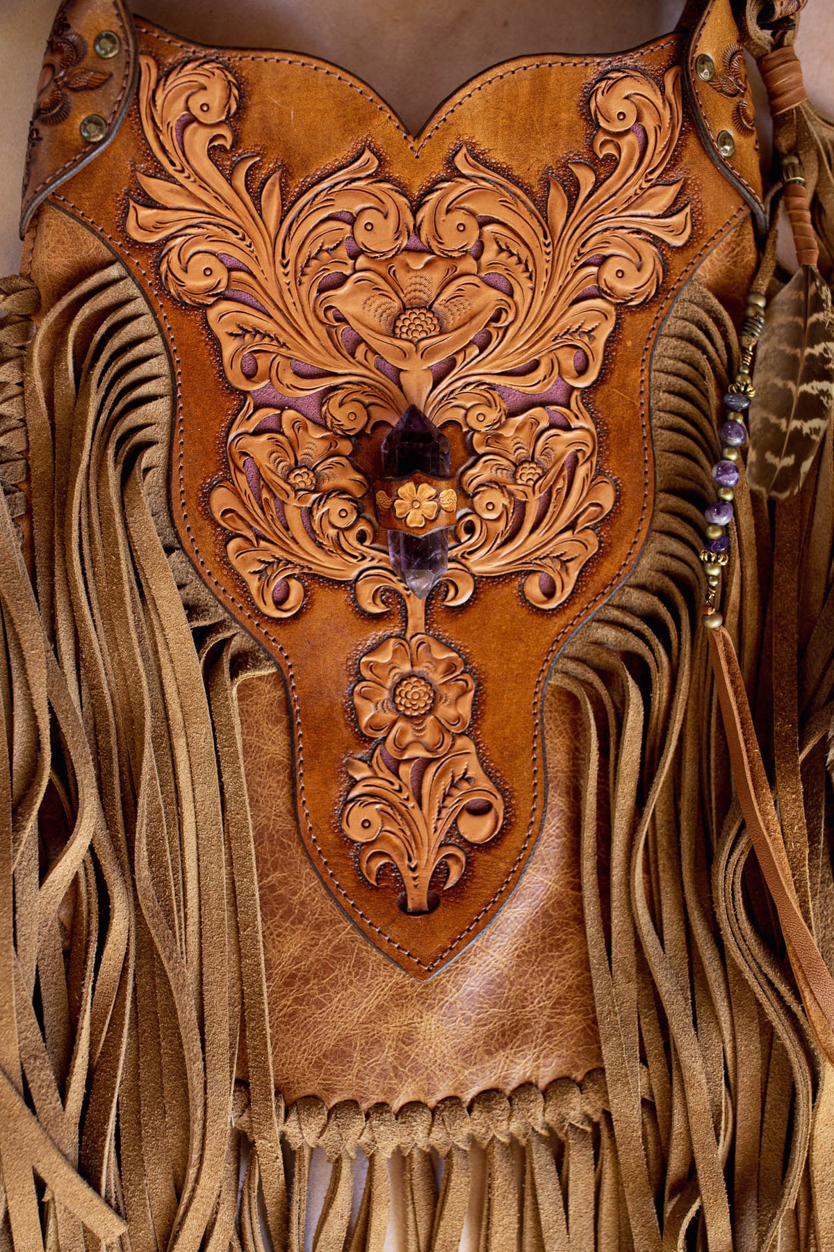 Dusty Mountain Bag with Amethyst