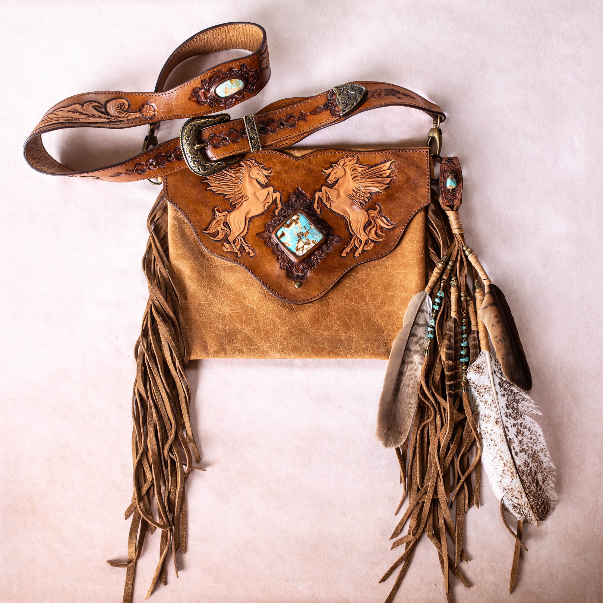 Pegasus Gypsy Wanderer Bag with Royston Turquoise