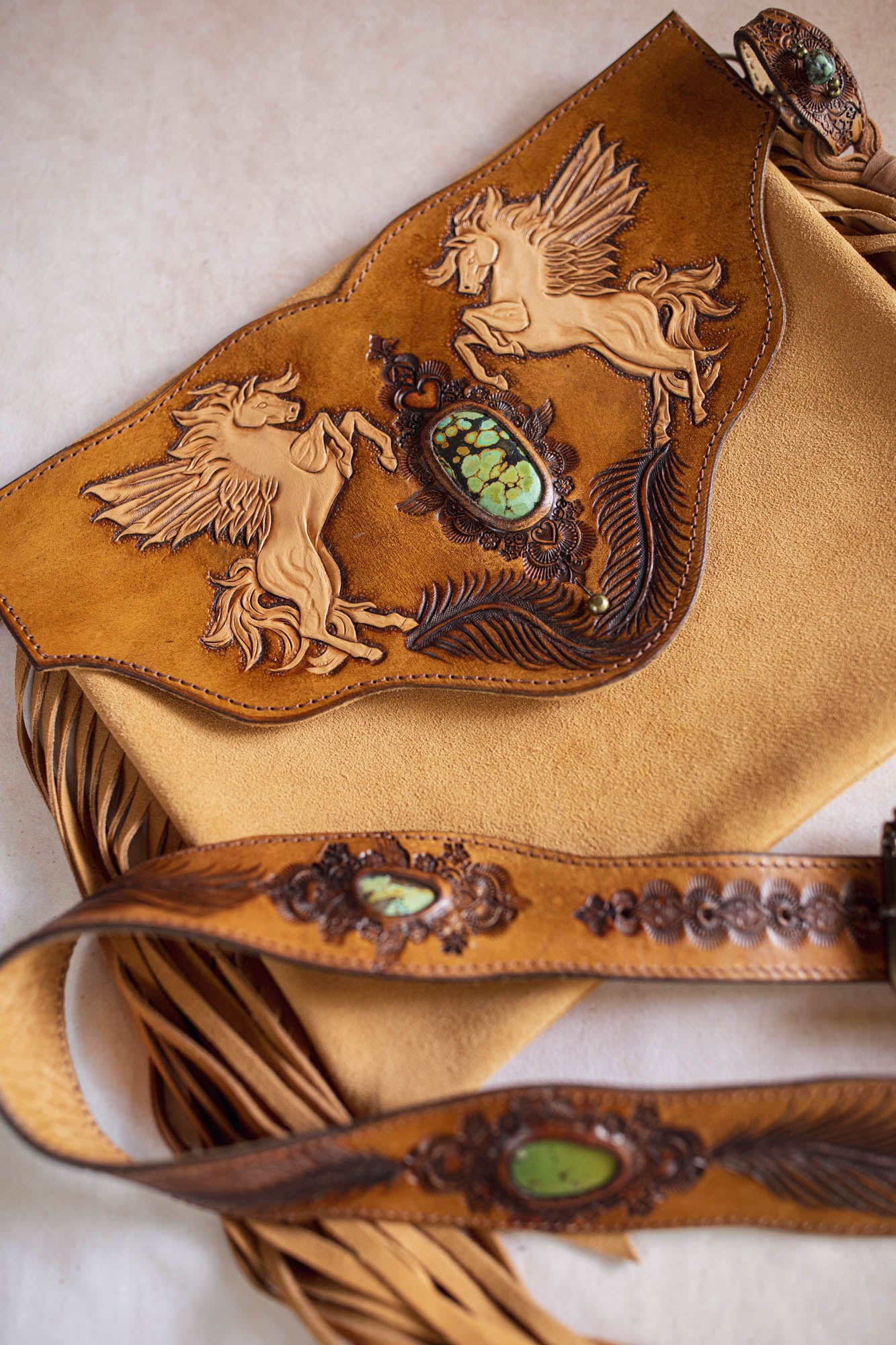 Pegasus Gypsy Wanderer Bag with Turquoise