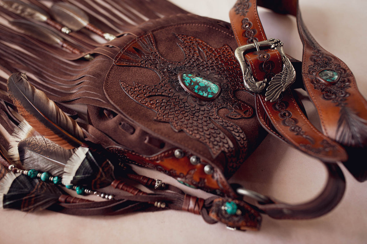 Petite Cheyenne Eagle Bag with Turquoise