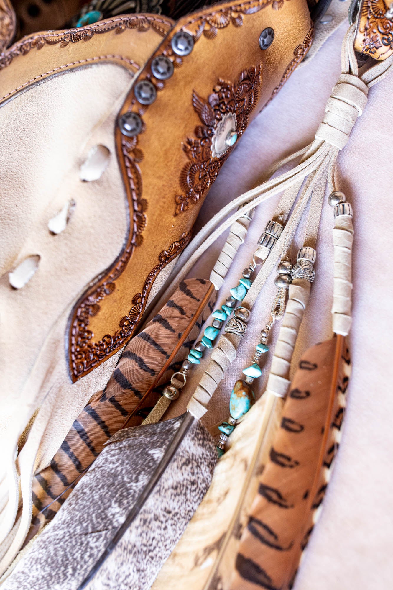 Cheyenne Eagle Bag with Number 8 Turquoise