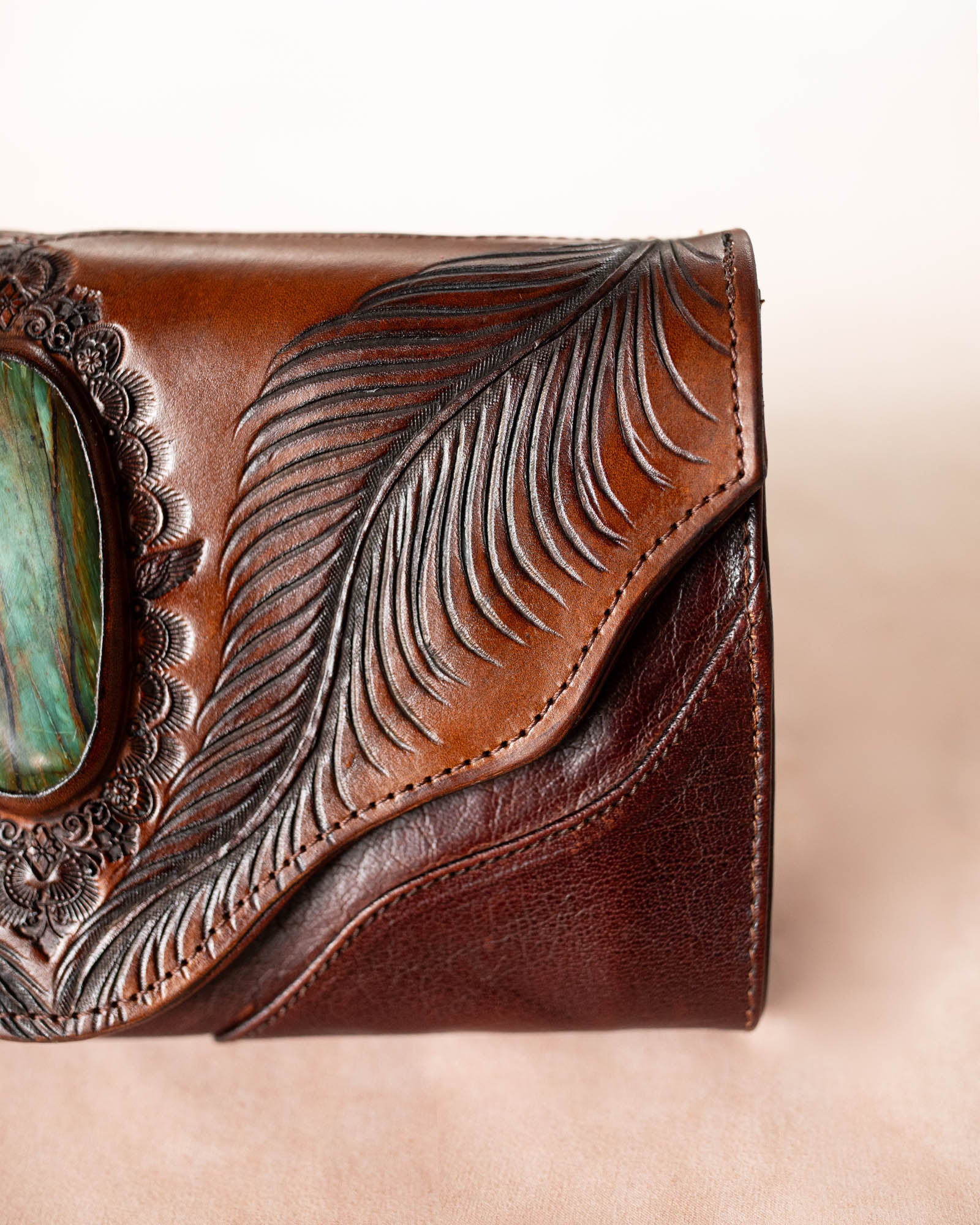 Eagle Feather Clutch with Dragon Stone