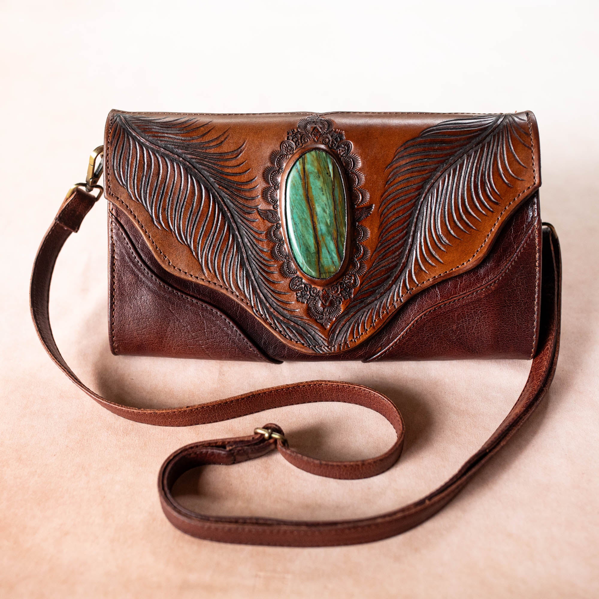 Eagle Feather Clutch with Dragon Stone