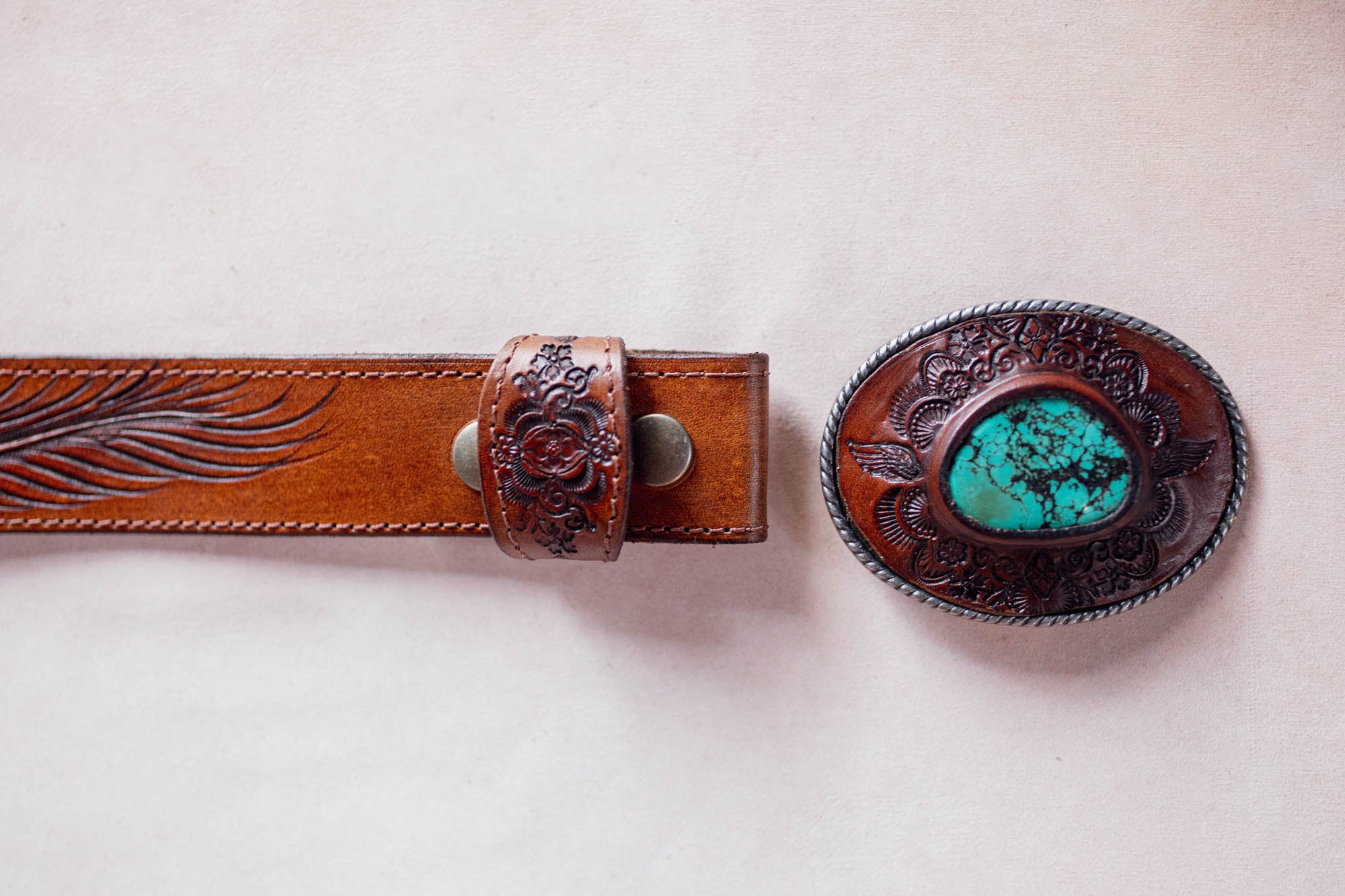 Desert Ranger Belt with Turquoise