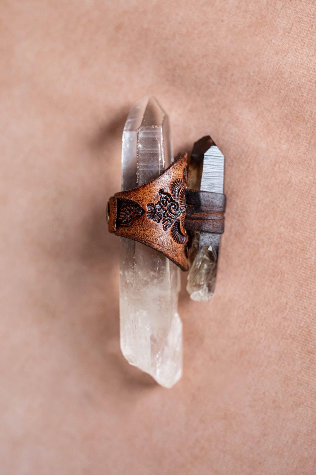 Druid Ring with Smoky Quartz