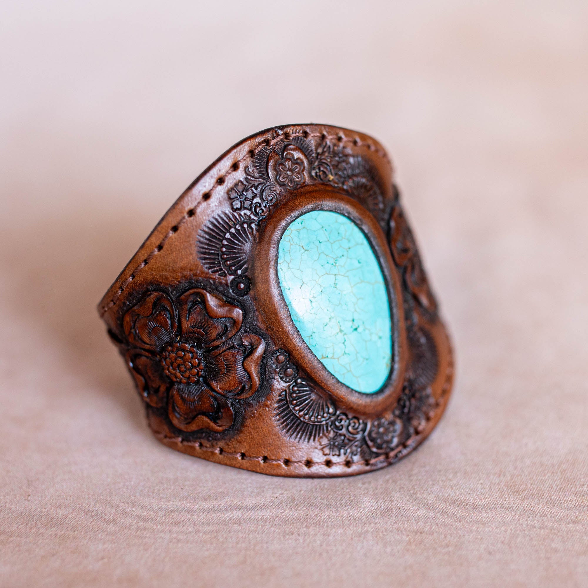 Desert Bloom Cuff with Turquoise