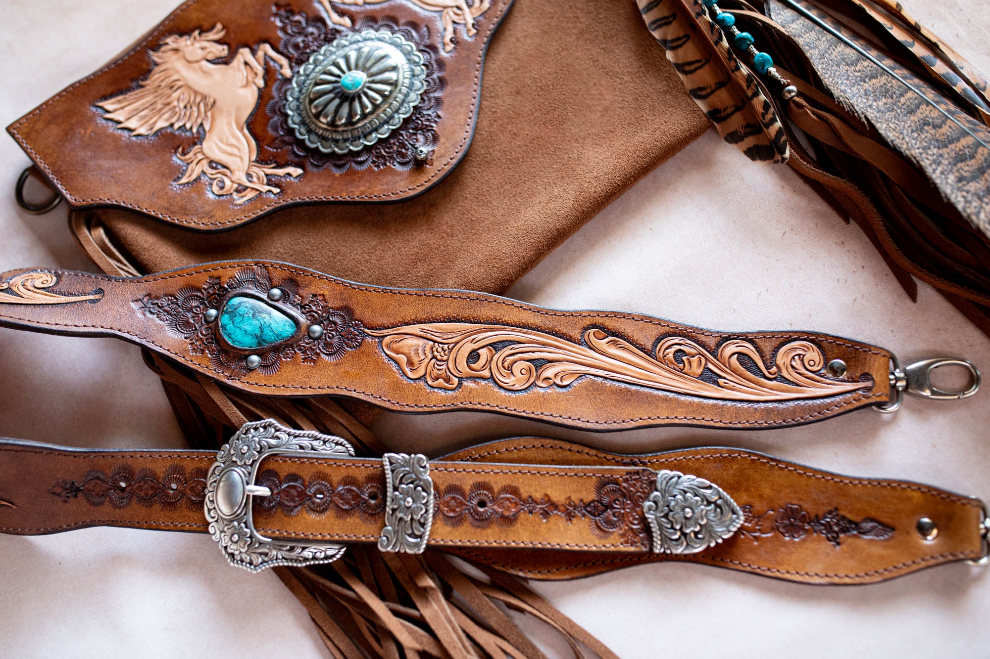 Pegasus Gypsy Wanderer Bag with Navajo Concho