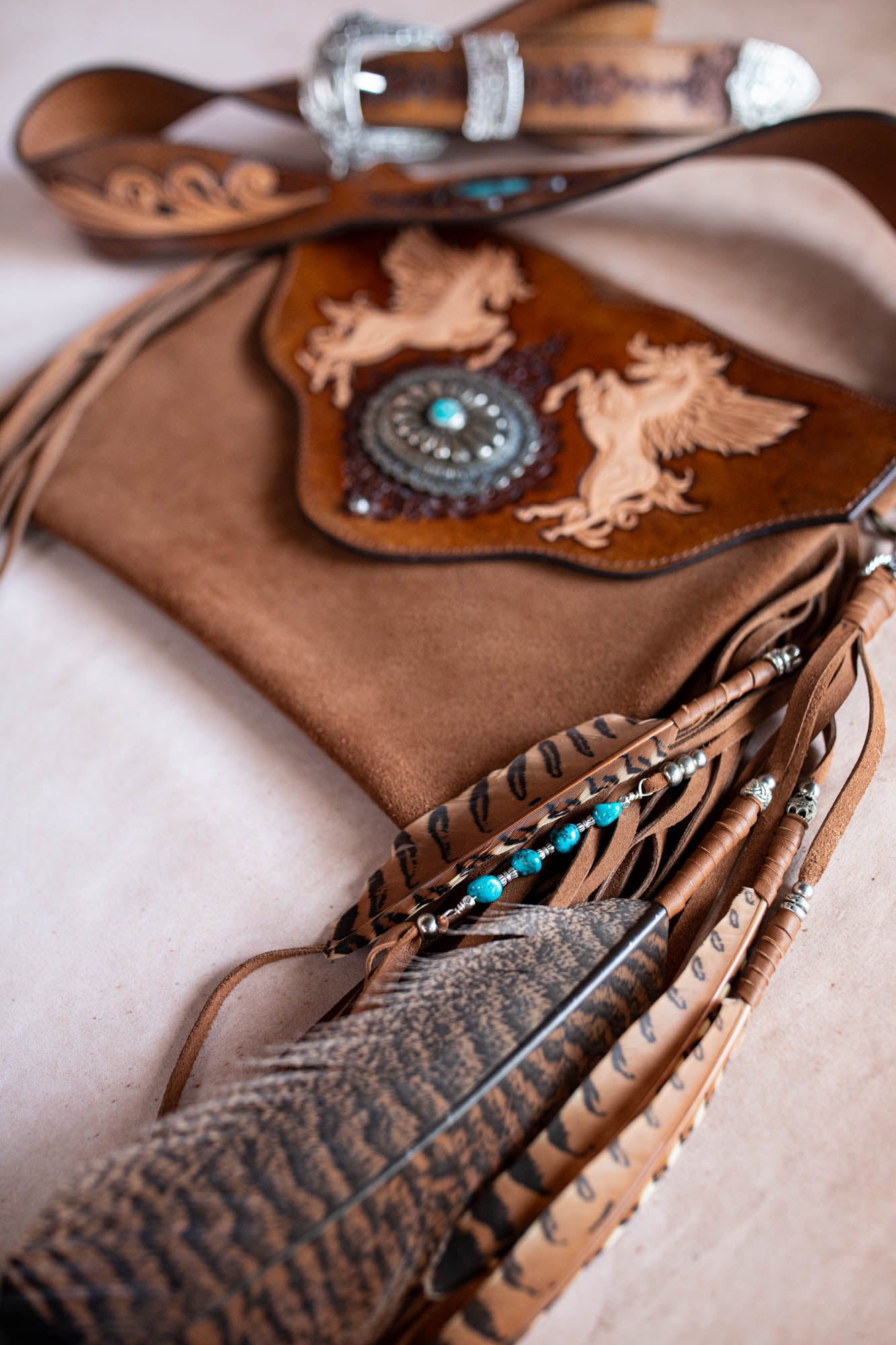 Pegasus Gypsy Wanderer Bag with Navajo Concho