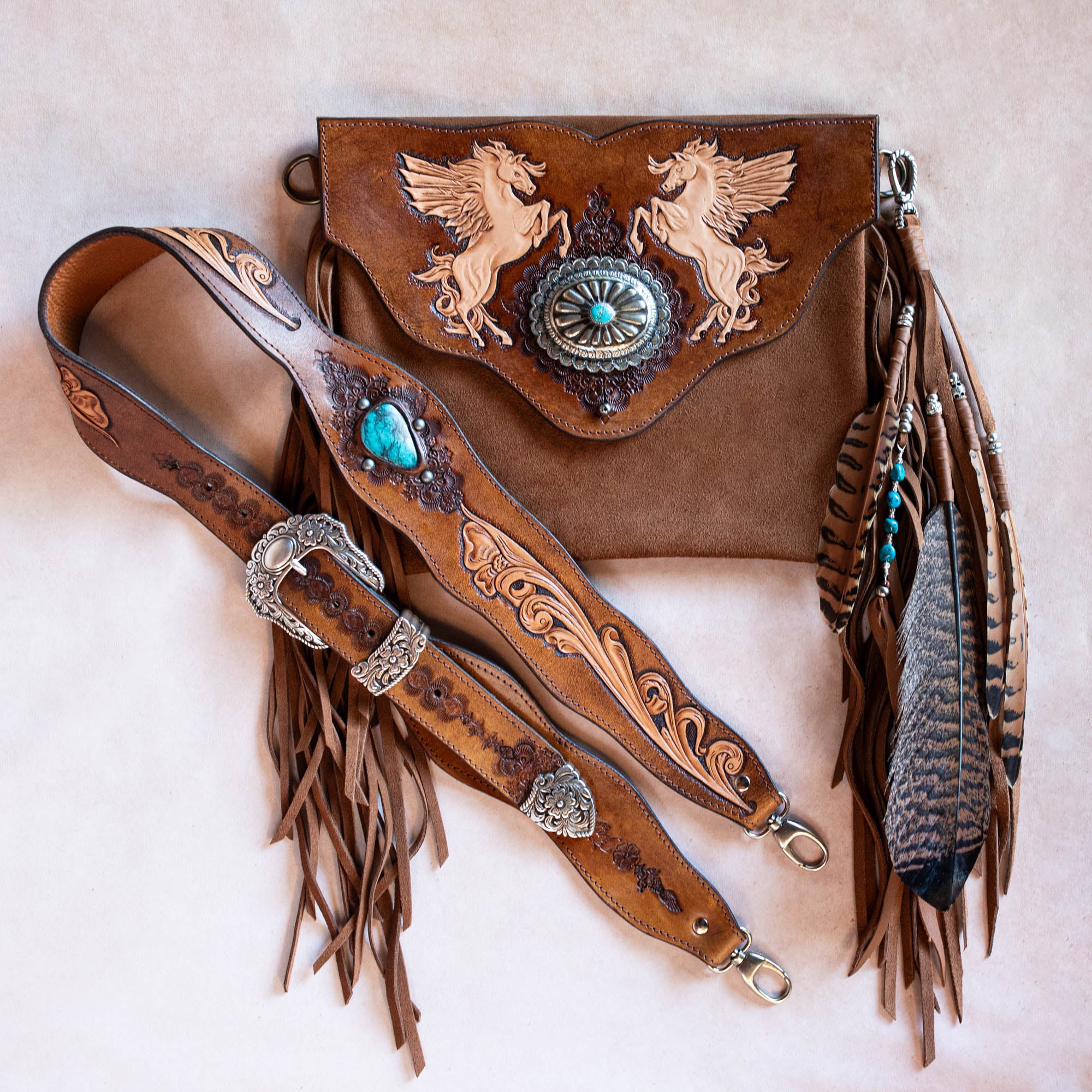 Pegasus Gypsy Wanderer Bag with Navajo Concho