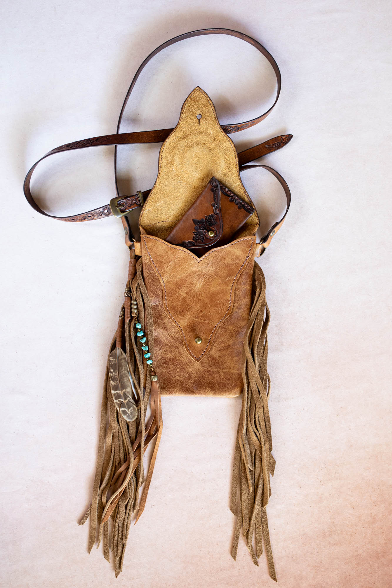 Gypsy Wanderer Phone Pouch with Turquoise