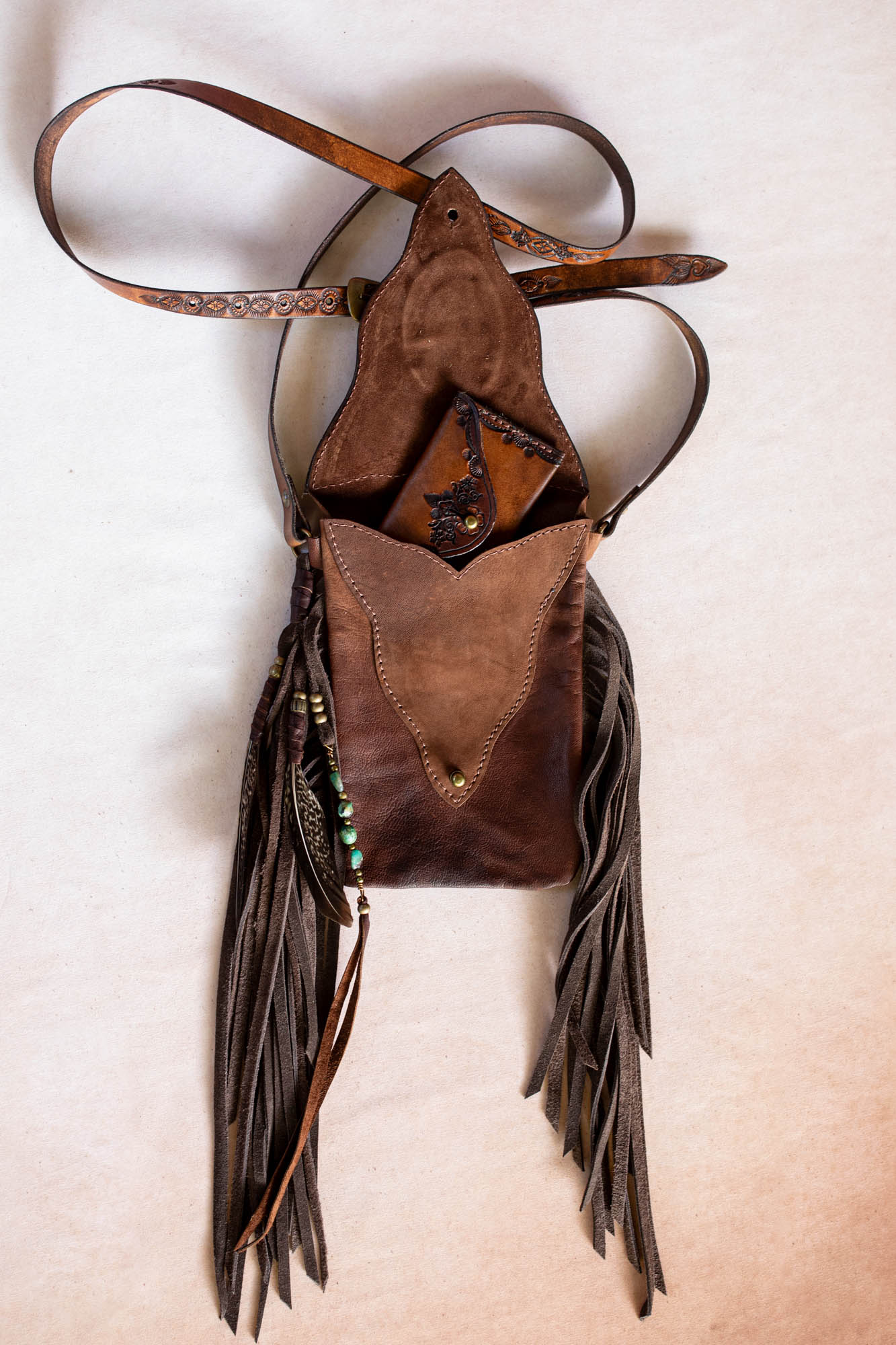 Gypsy Wanderer Phone Pouch with Turquoise