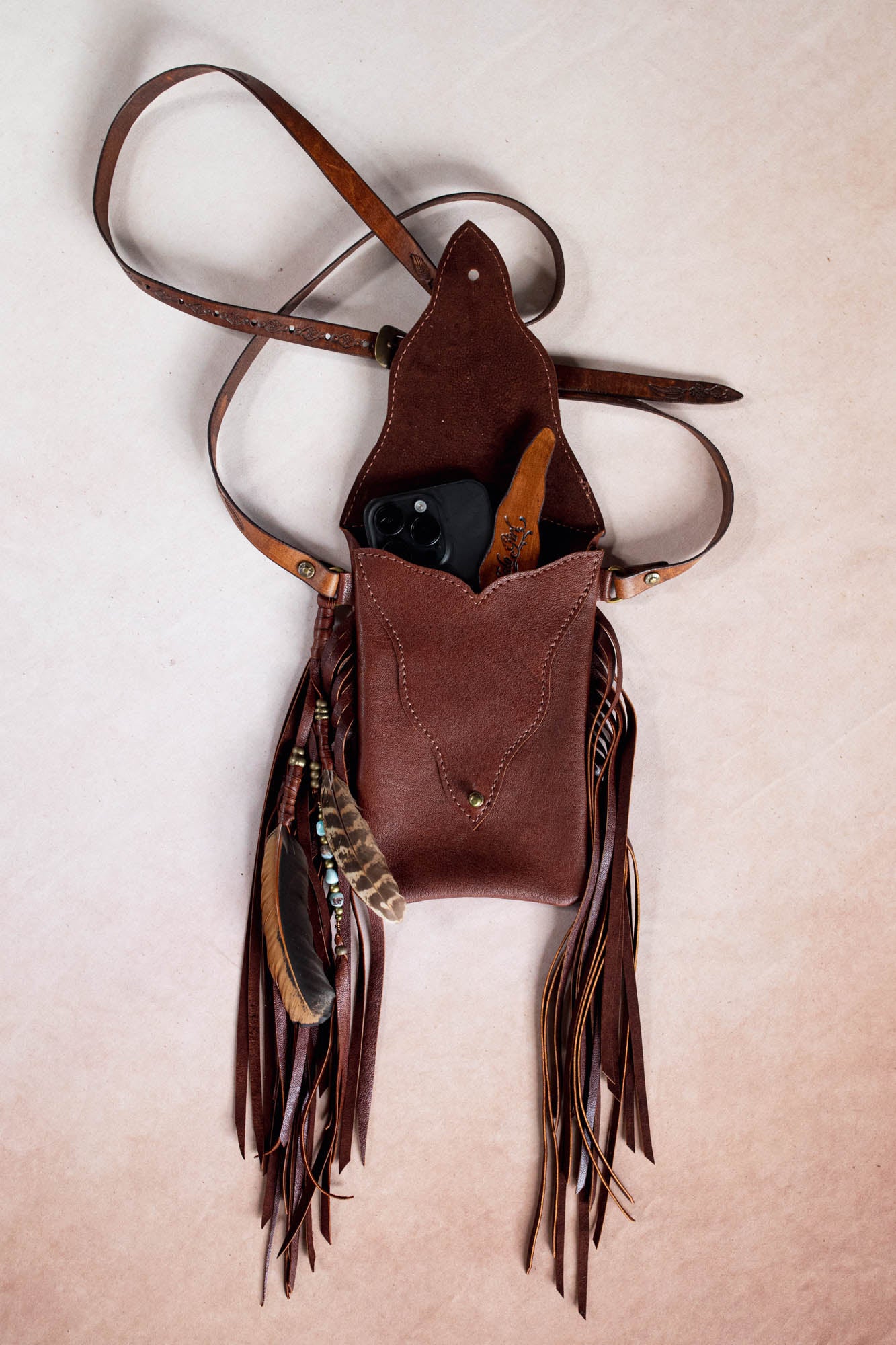 Gypsy Wanderer Phone Pouch with Larimar