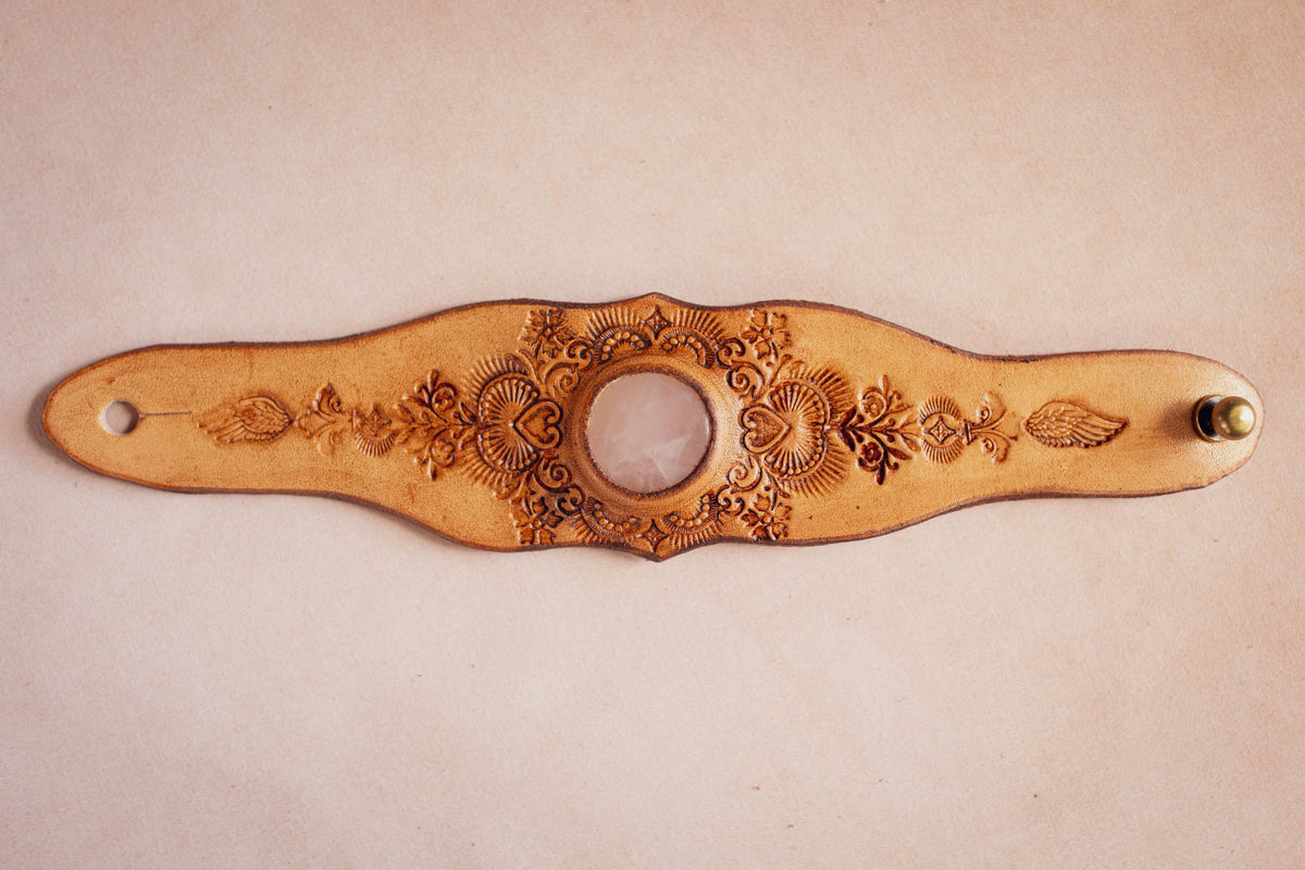 Little Western Cuff with Rose Quartz