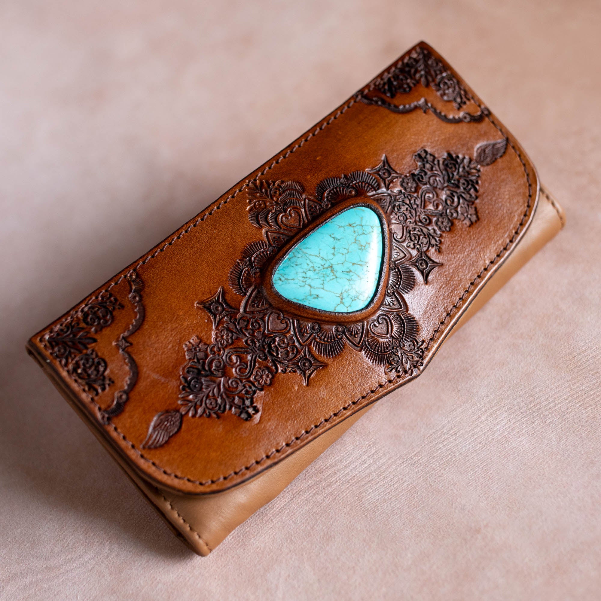 Mandala Wallet with Turquoise