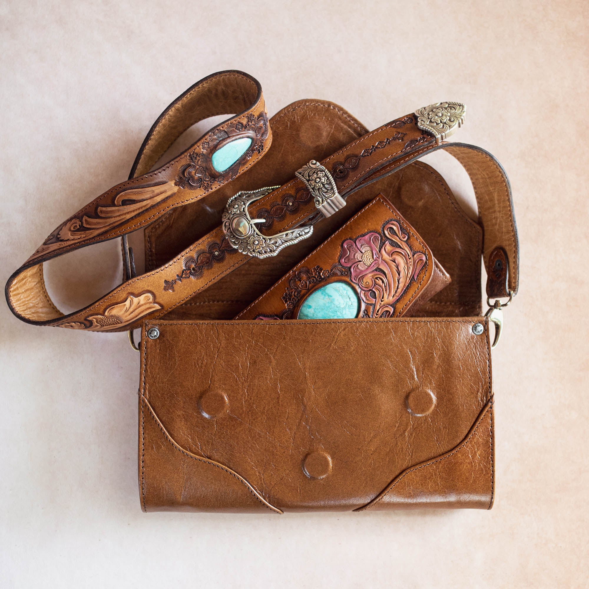 Pegasus Clutch with Navajo Concho