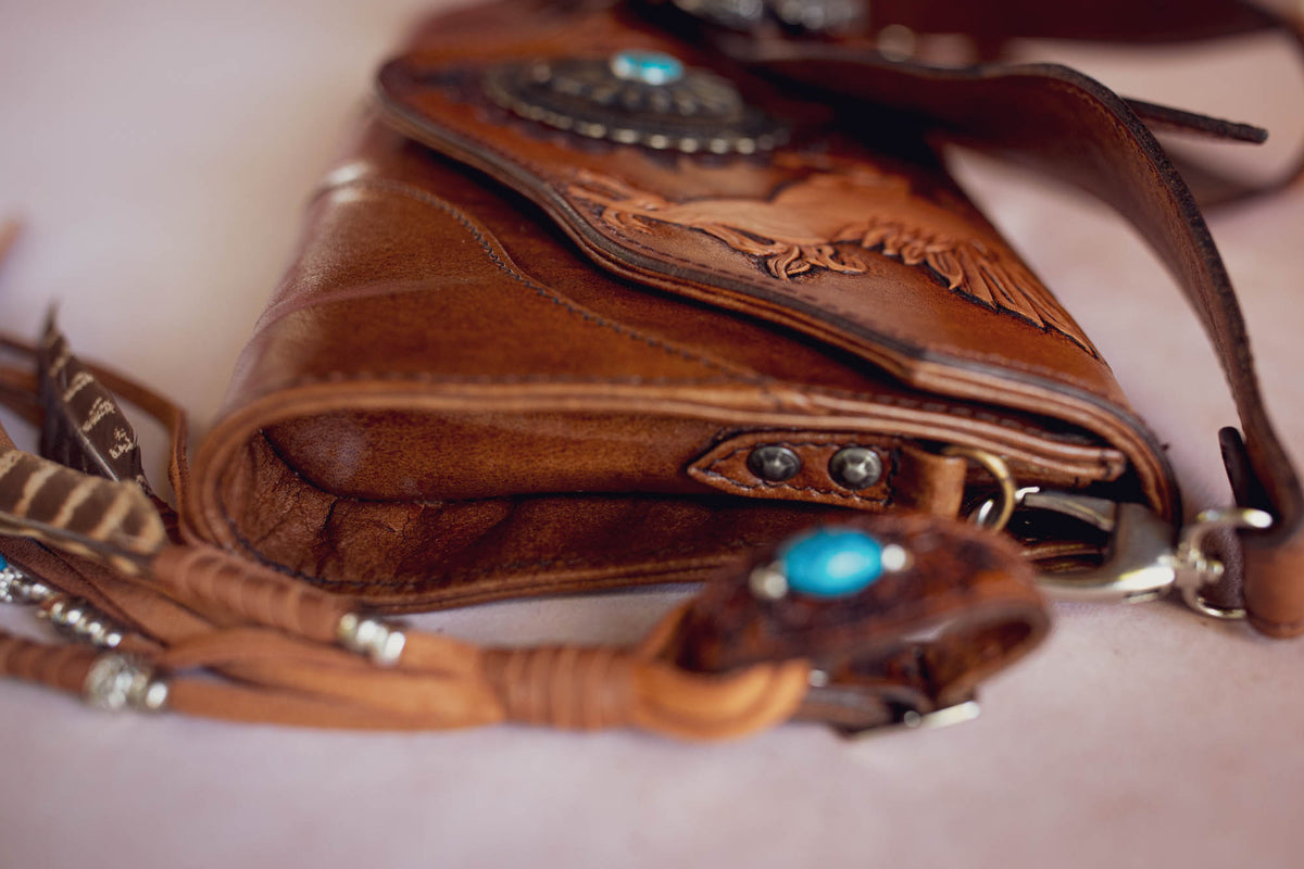 Pegasus Clutch with Navajo Concho
