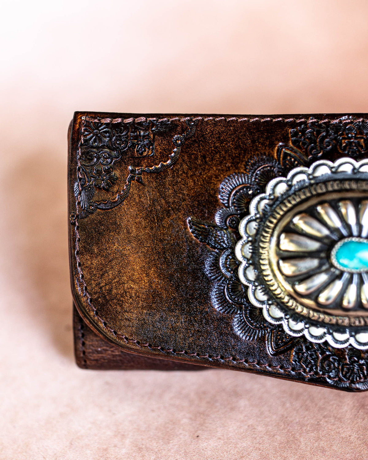 Mandala Wallet with Navajo Concho