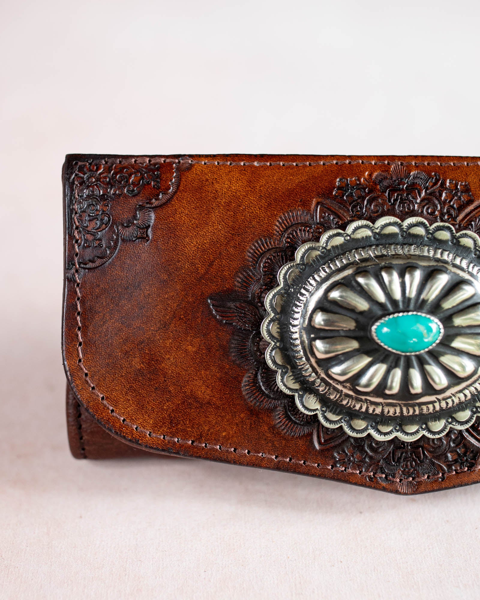 Mandala Wallet with Navajo Concho