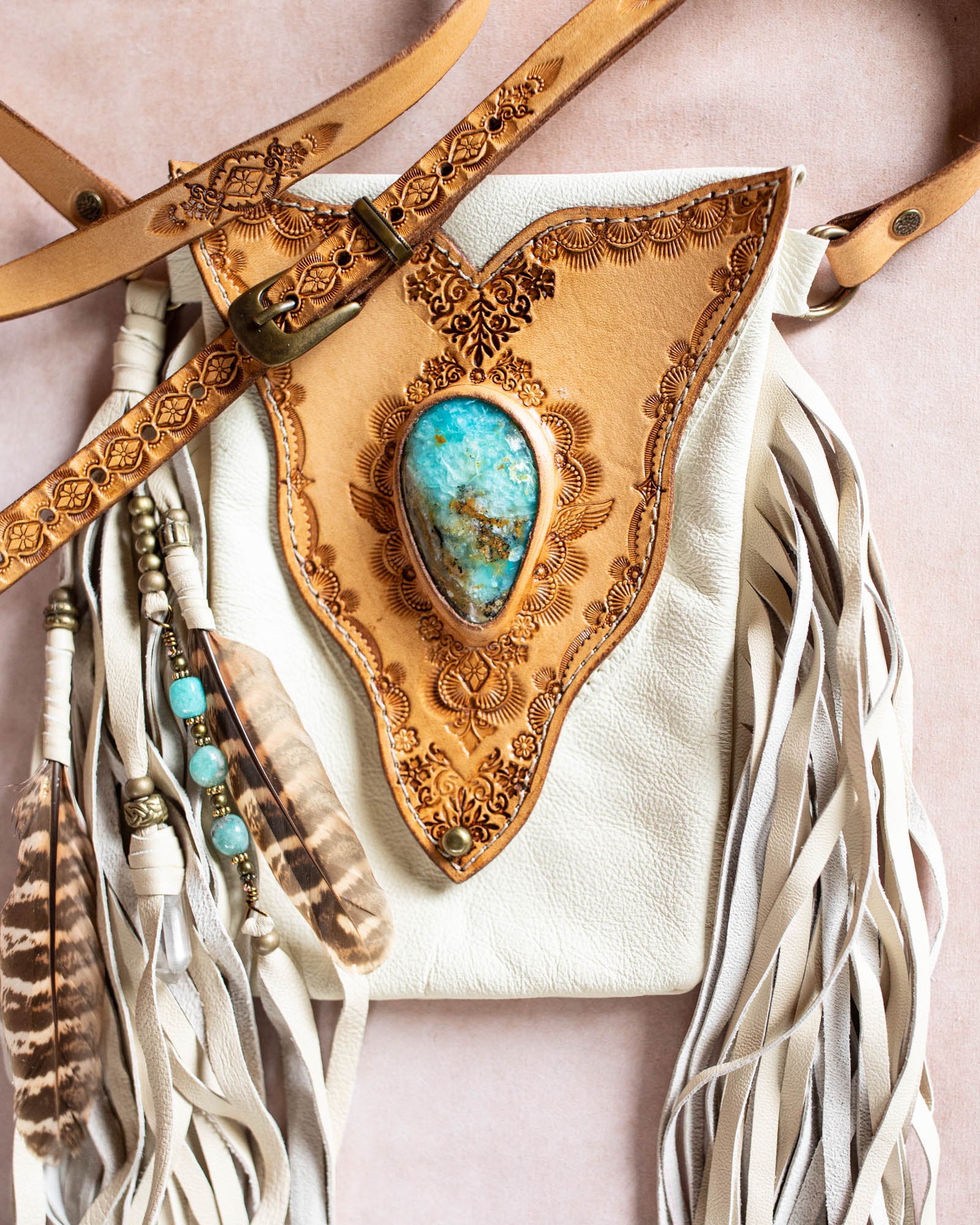 Gypsy Wanderer Phone Pouch with Andean Opal