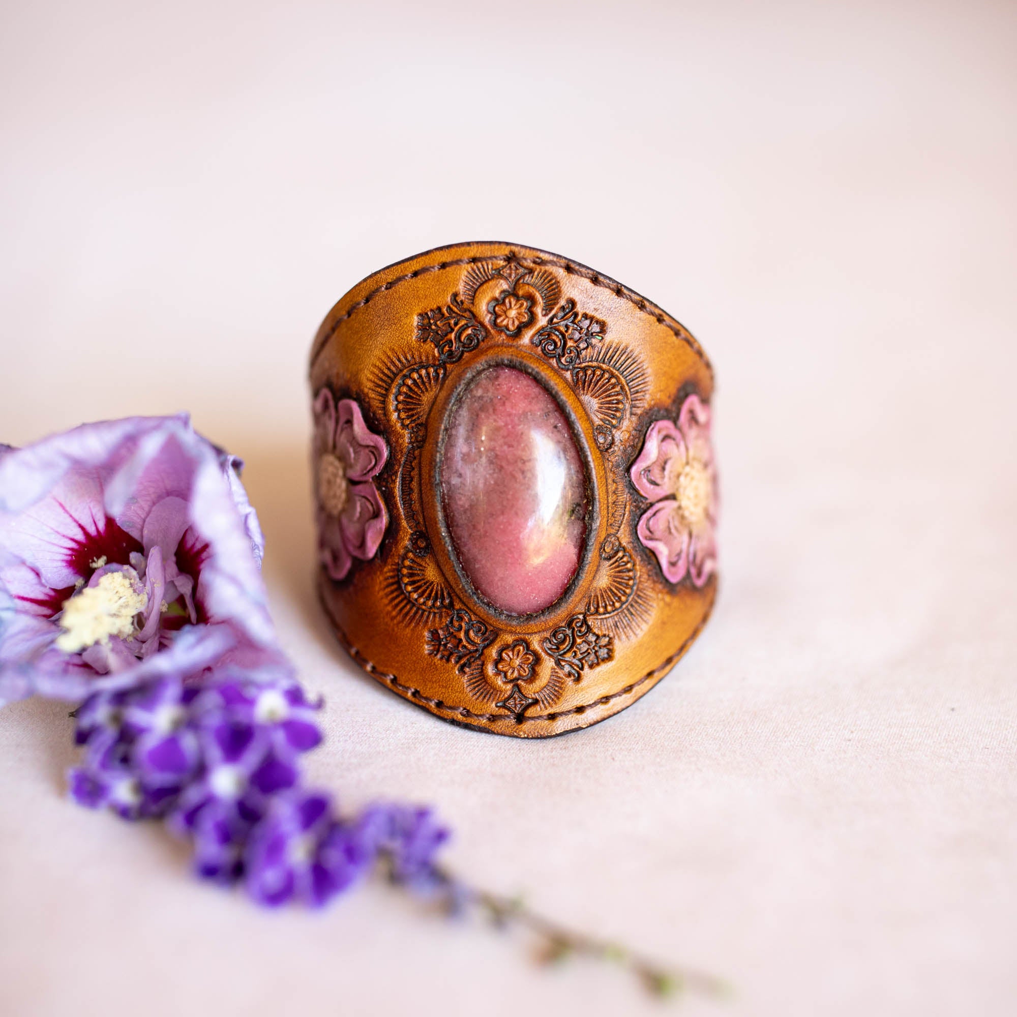Desert Bloom Cuff with Rhodonite