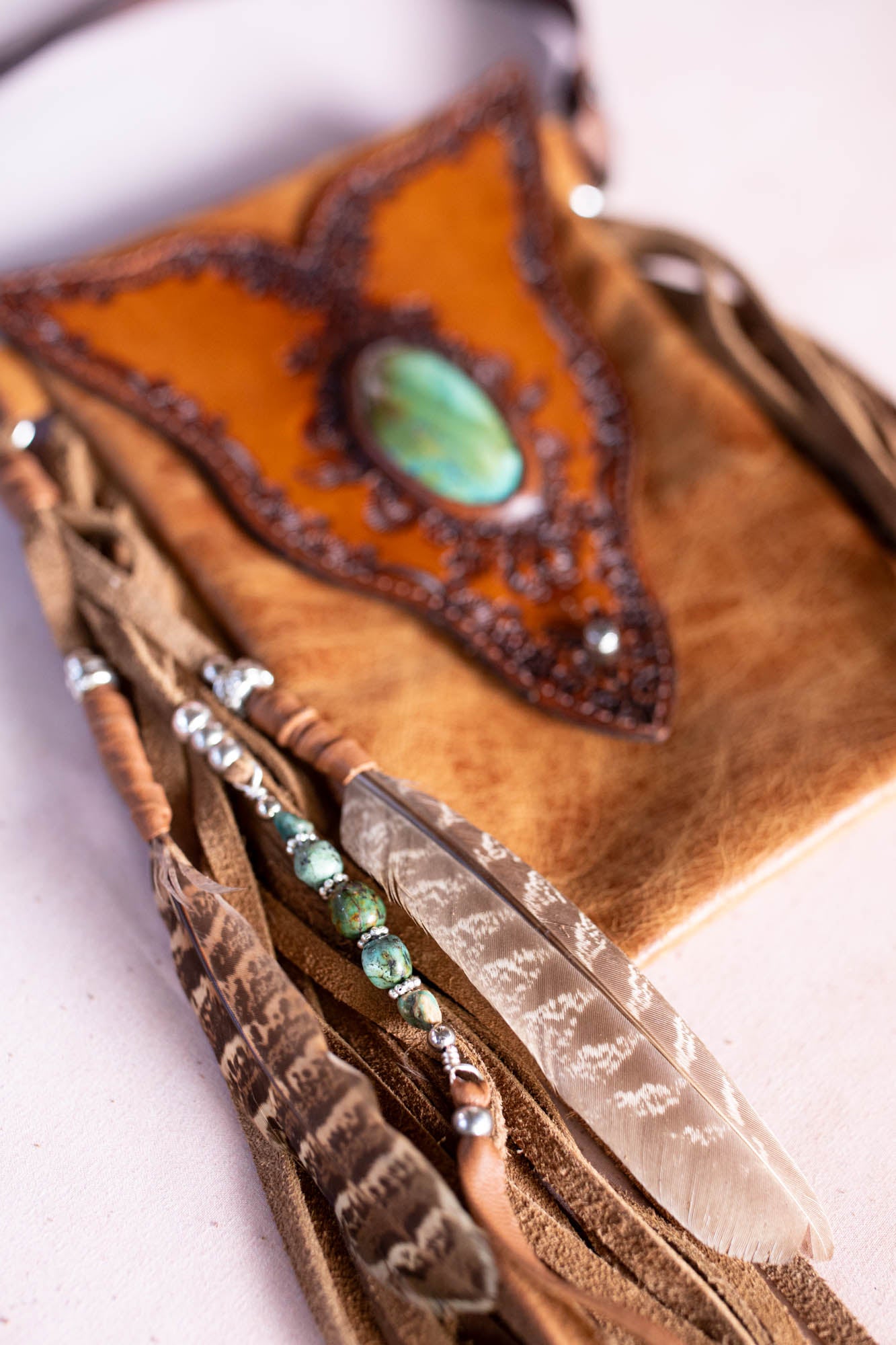 Gypsy Wanderer Phone Pouch with Turquoise