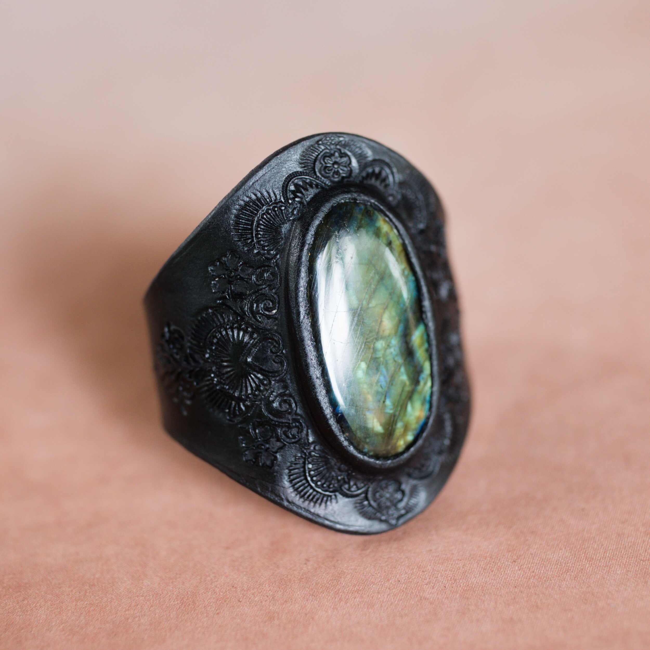 Mandala Cuff with Labradorite