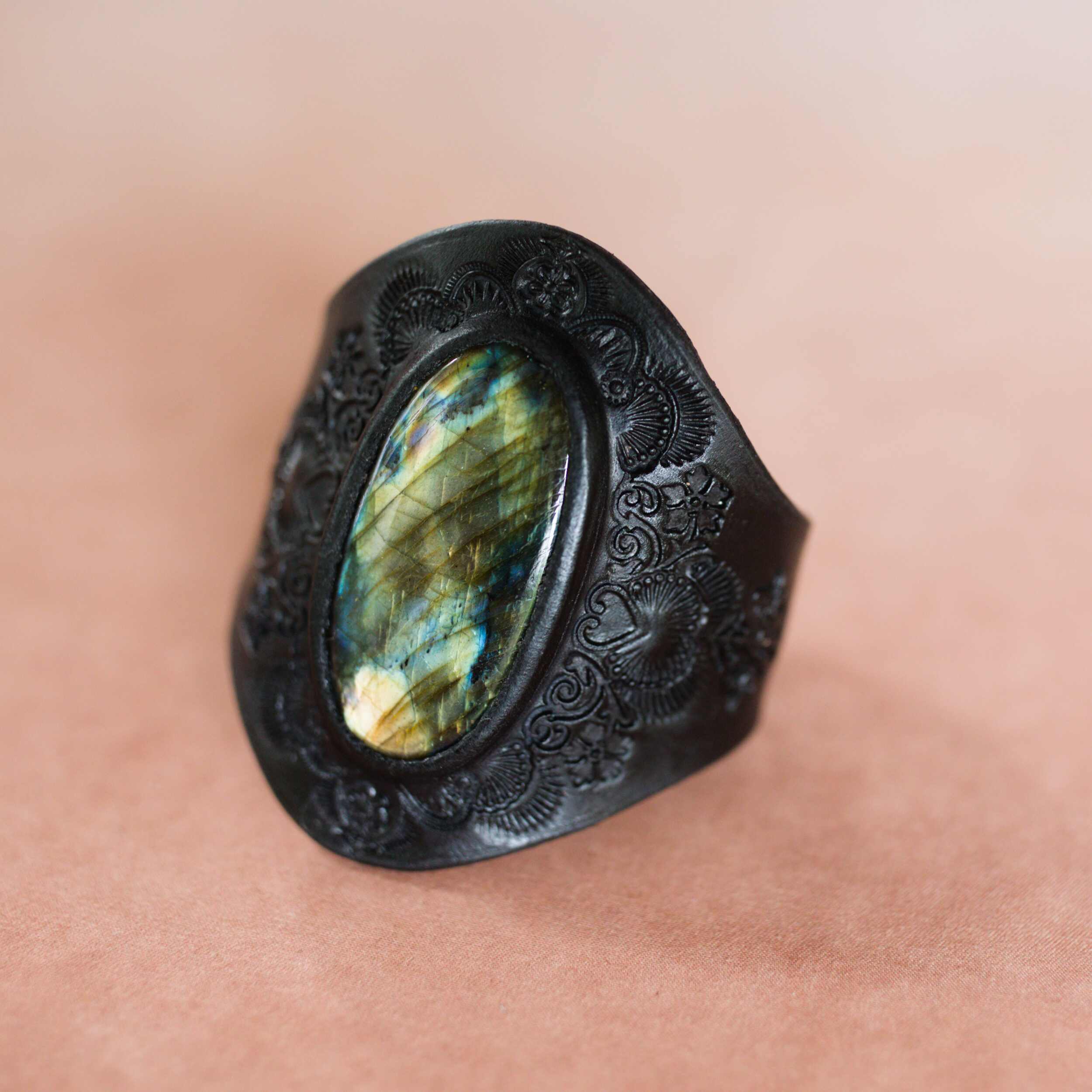 Mandala Cuff with Labradorite