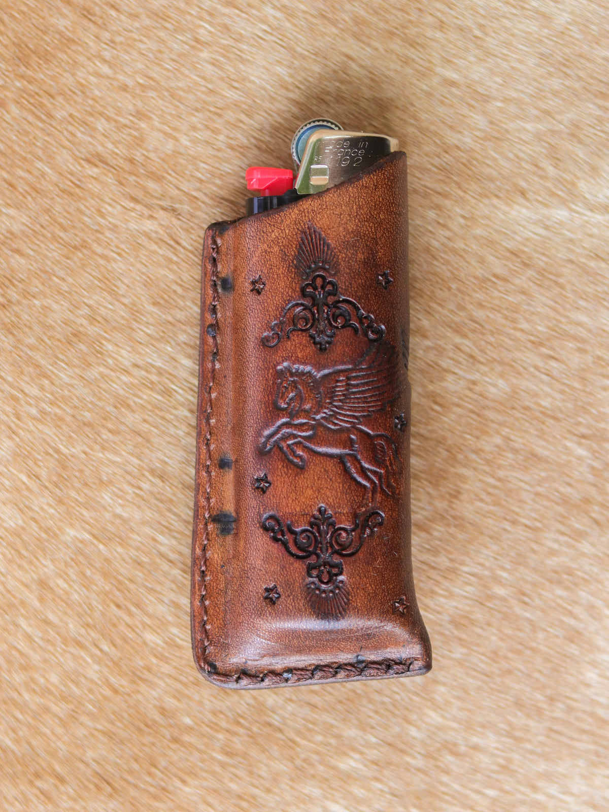 Woodstock Lighter Case with Turquoise