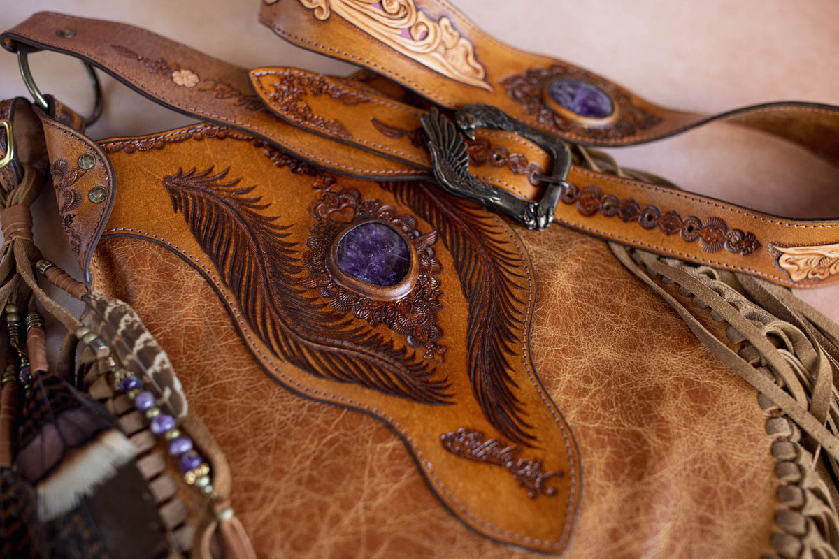 Dusty Mountain Bag with Amethyst