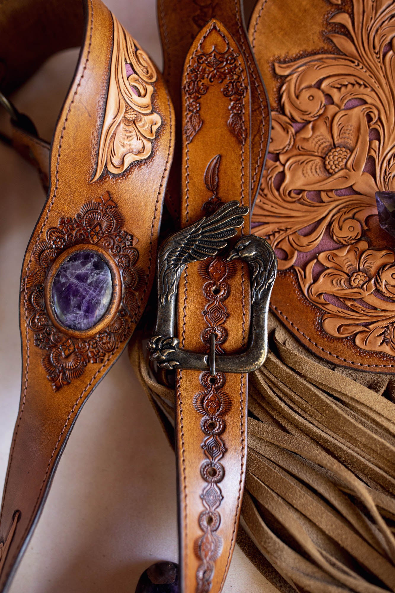 Dusty Mountain Bag with Amethyst
