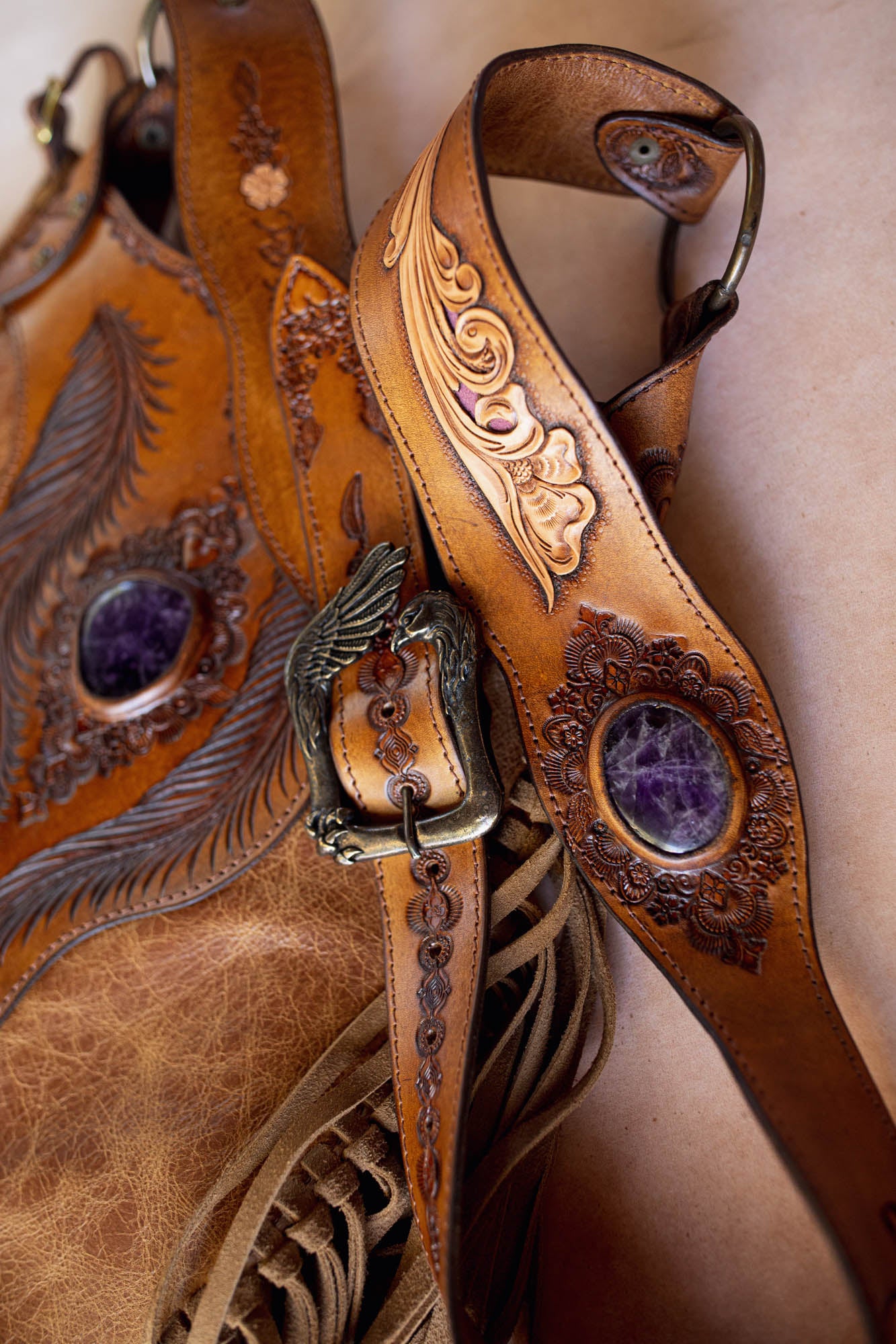 Dusty Mountain Bag with Amethyst
