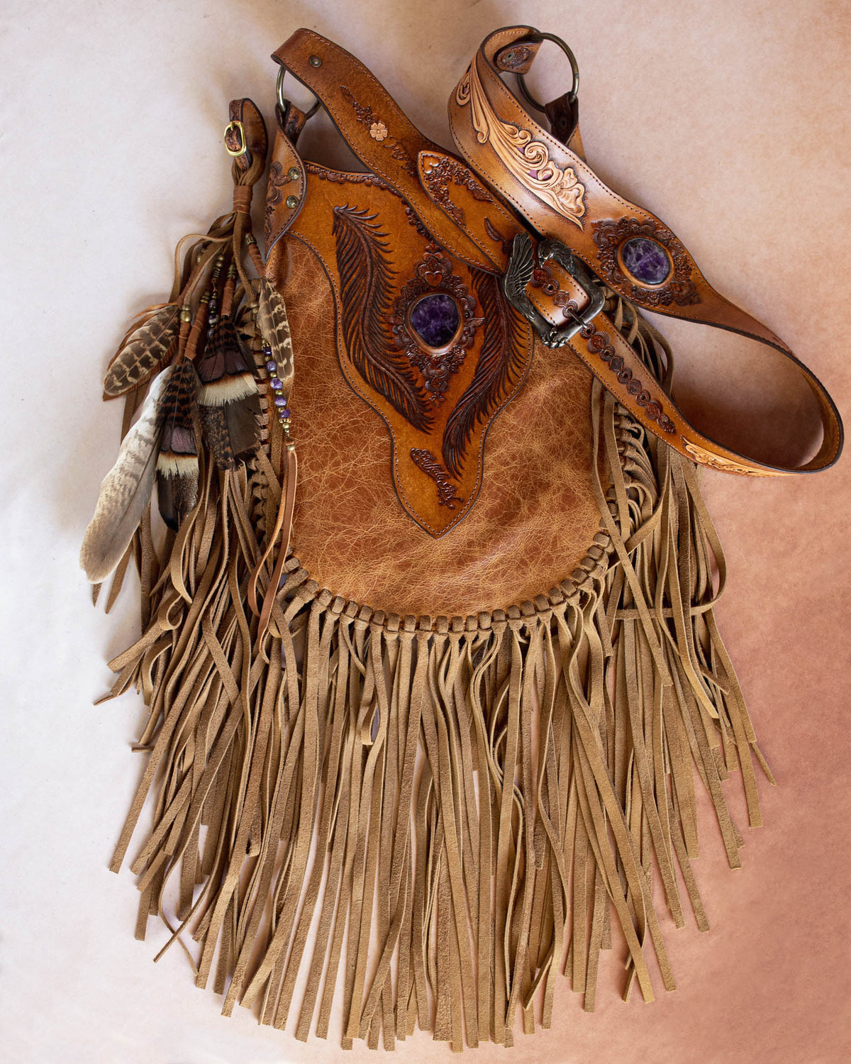 Dusty Mountain Bag with Amethyst