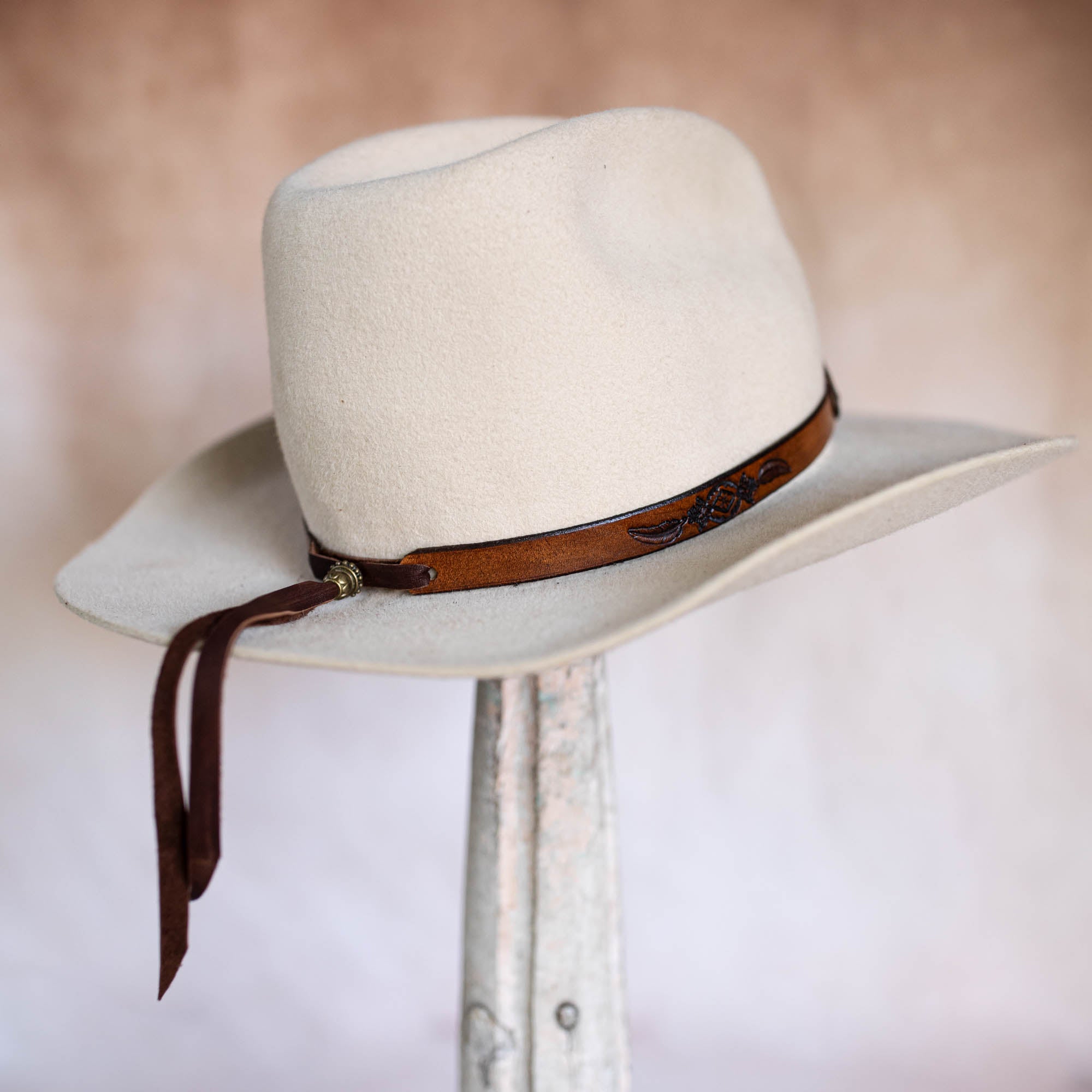 Beaded Crown Hat Band with Turquoise