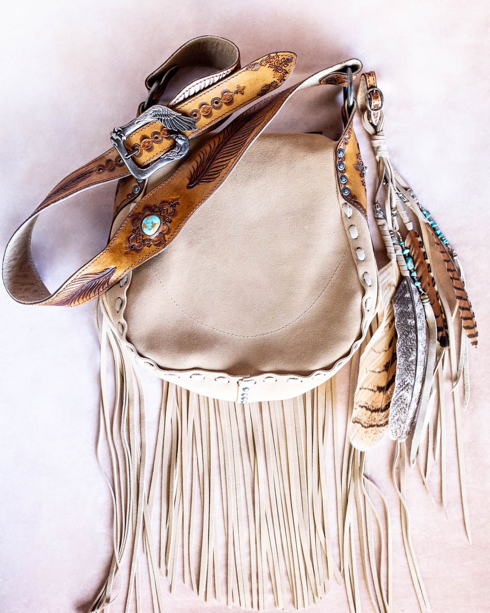 Cheyenne Eagle Bag with Number 8 Turquoise