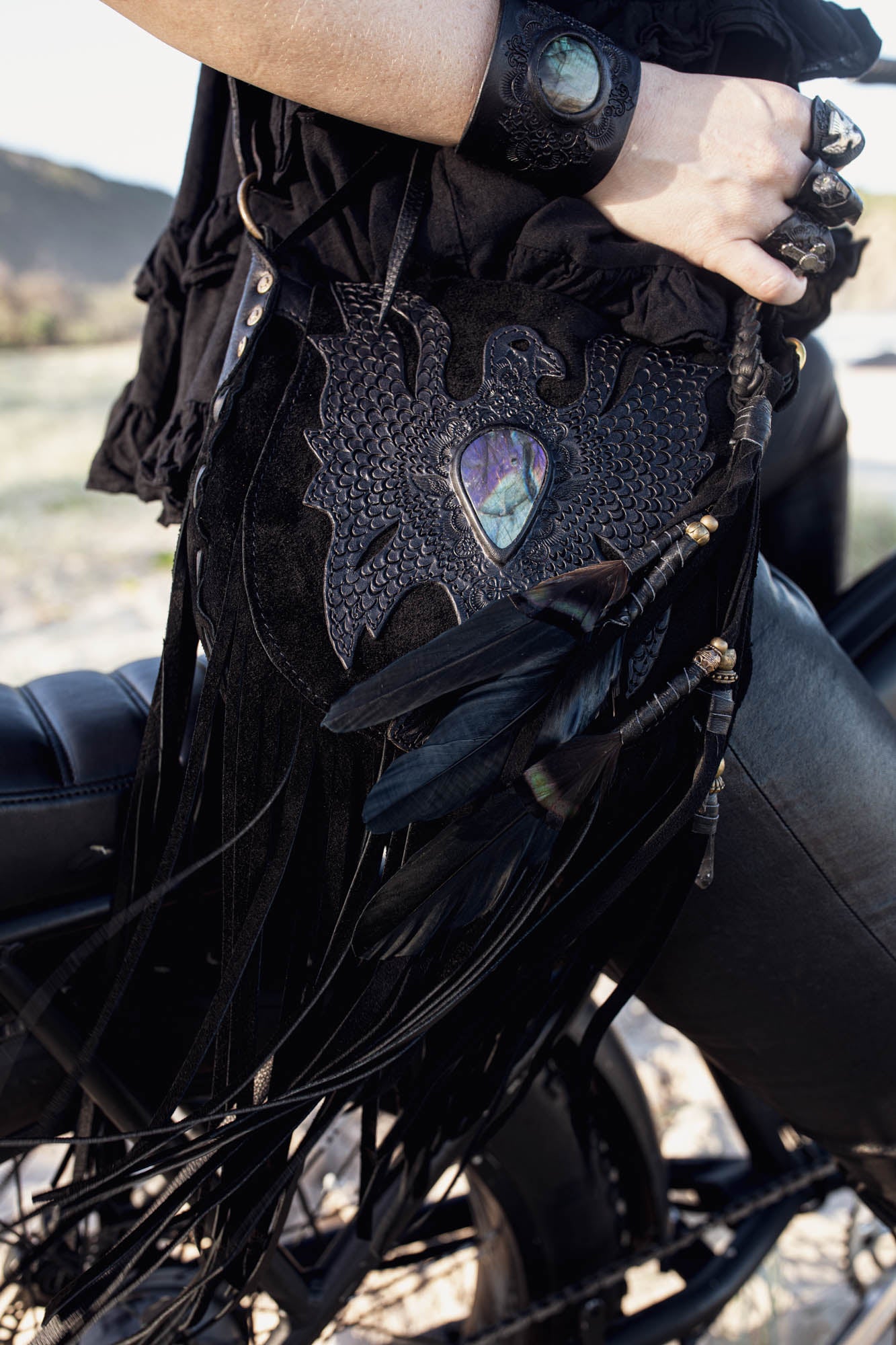 Petite Cheyenne Eagle Bag with Labradorite