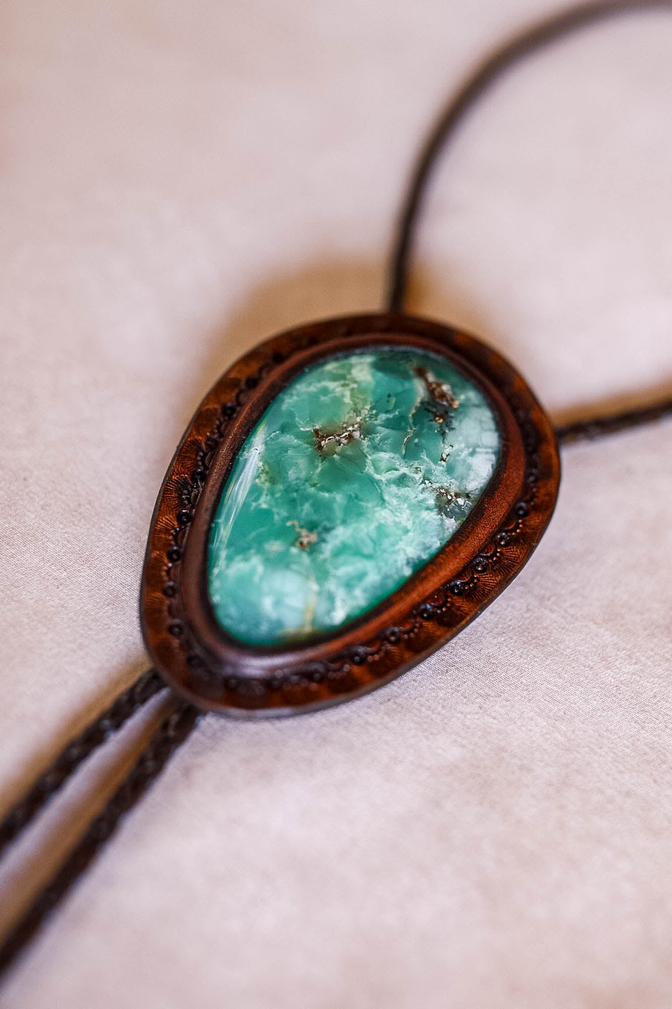 Chrysoprase Bolo Tie