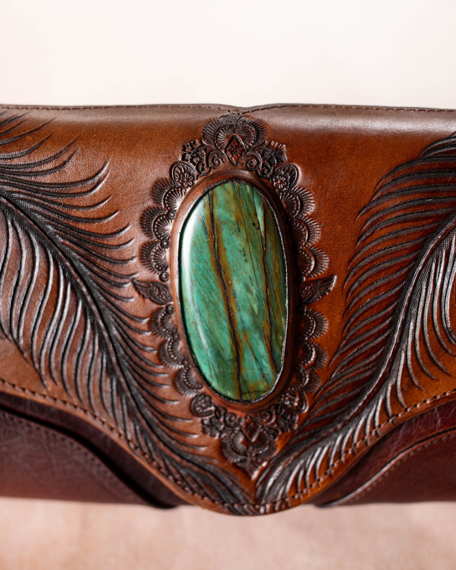 Eagle Feather Clutch with Dragon Stone