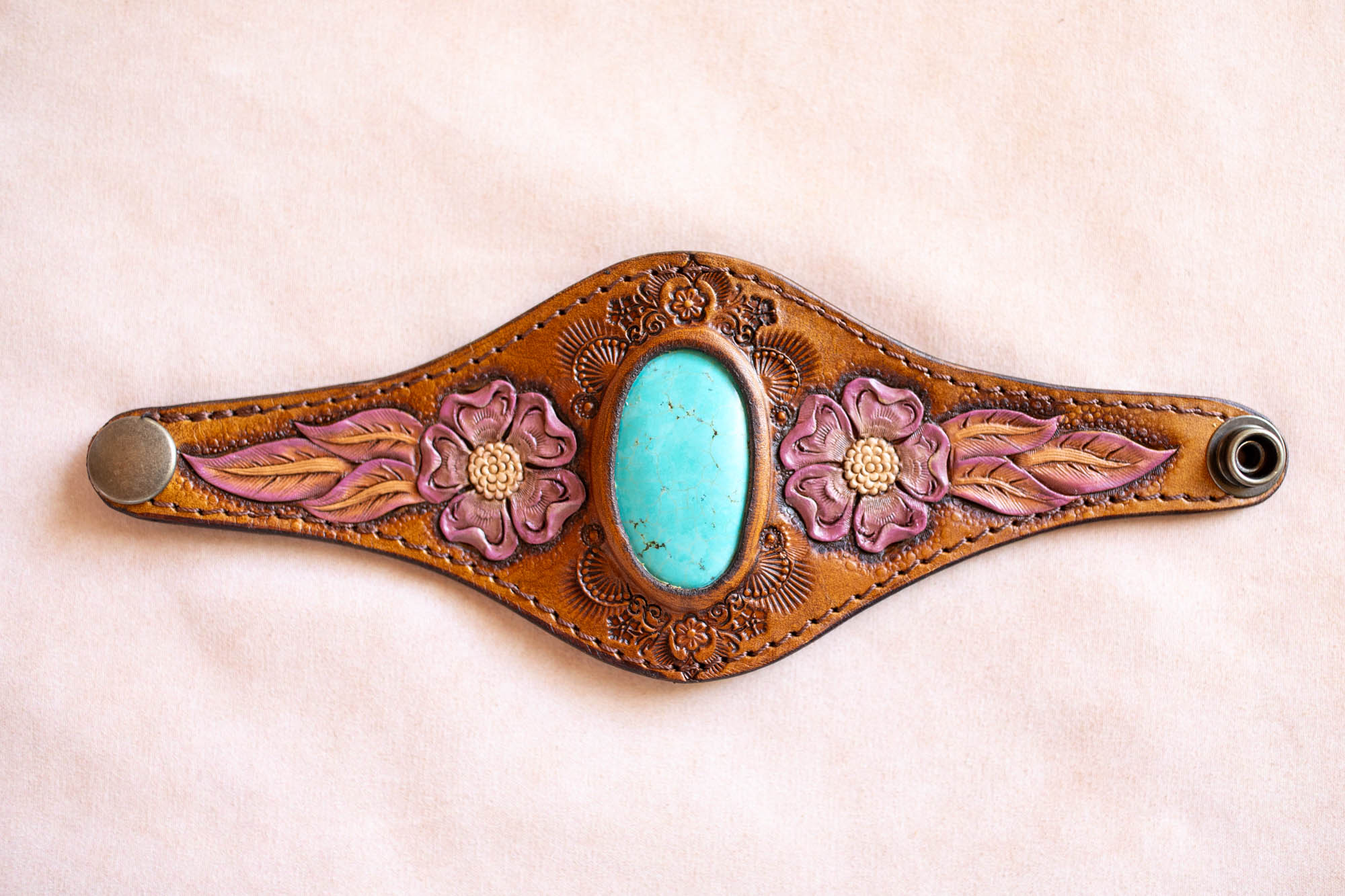 Desert Bloom Cuff with Turquoise