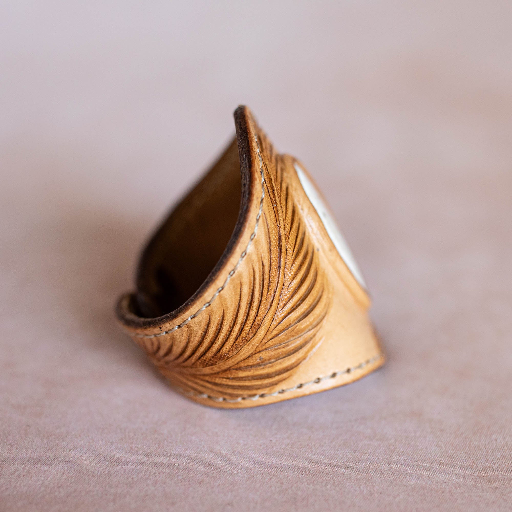 Eagle Feather Cuff with Wild Horse Magnesite