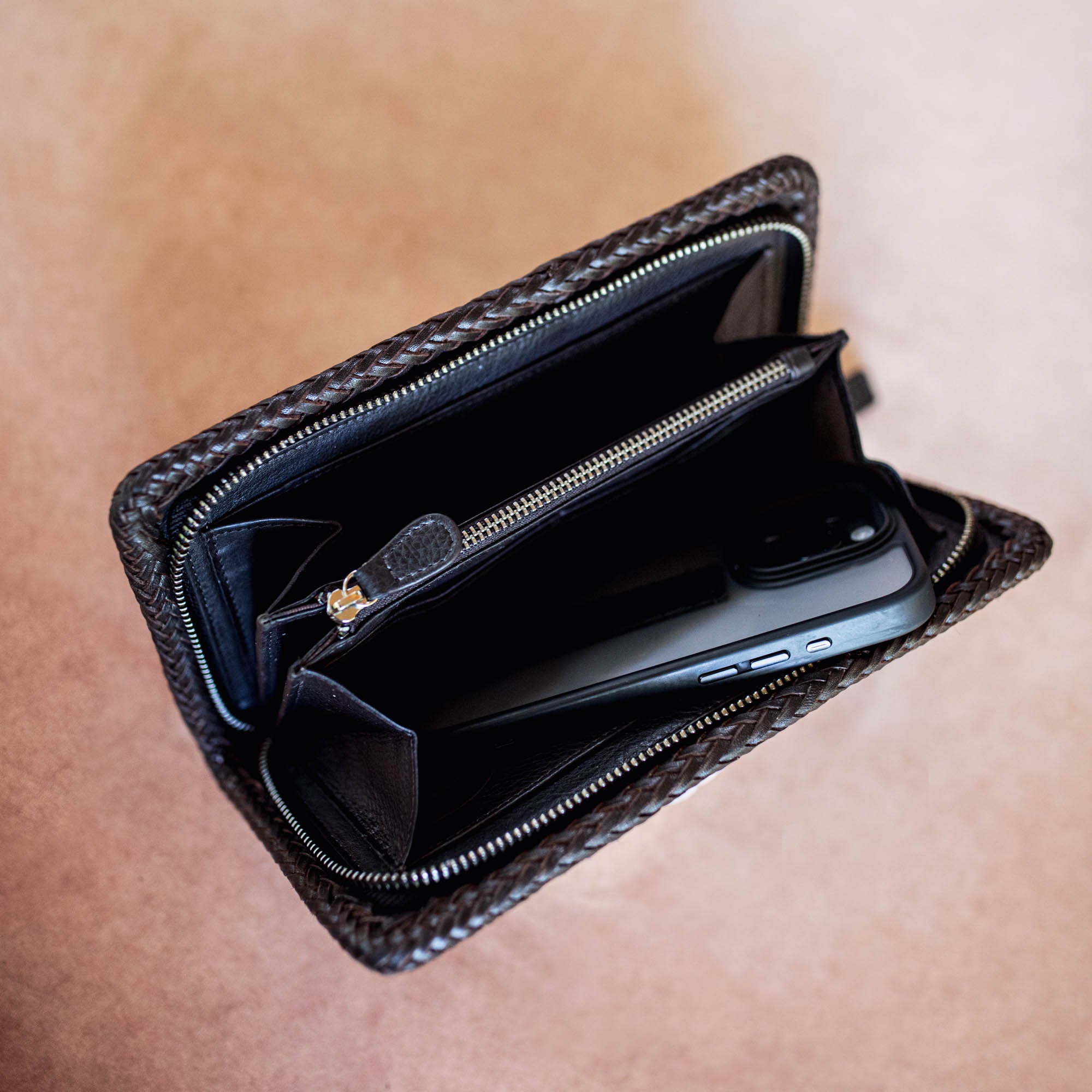 Large Eagle Feather Wallet with Dragon Stone