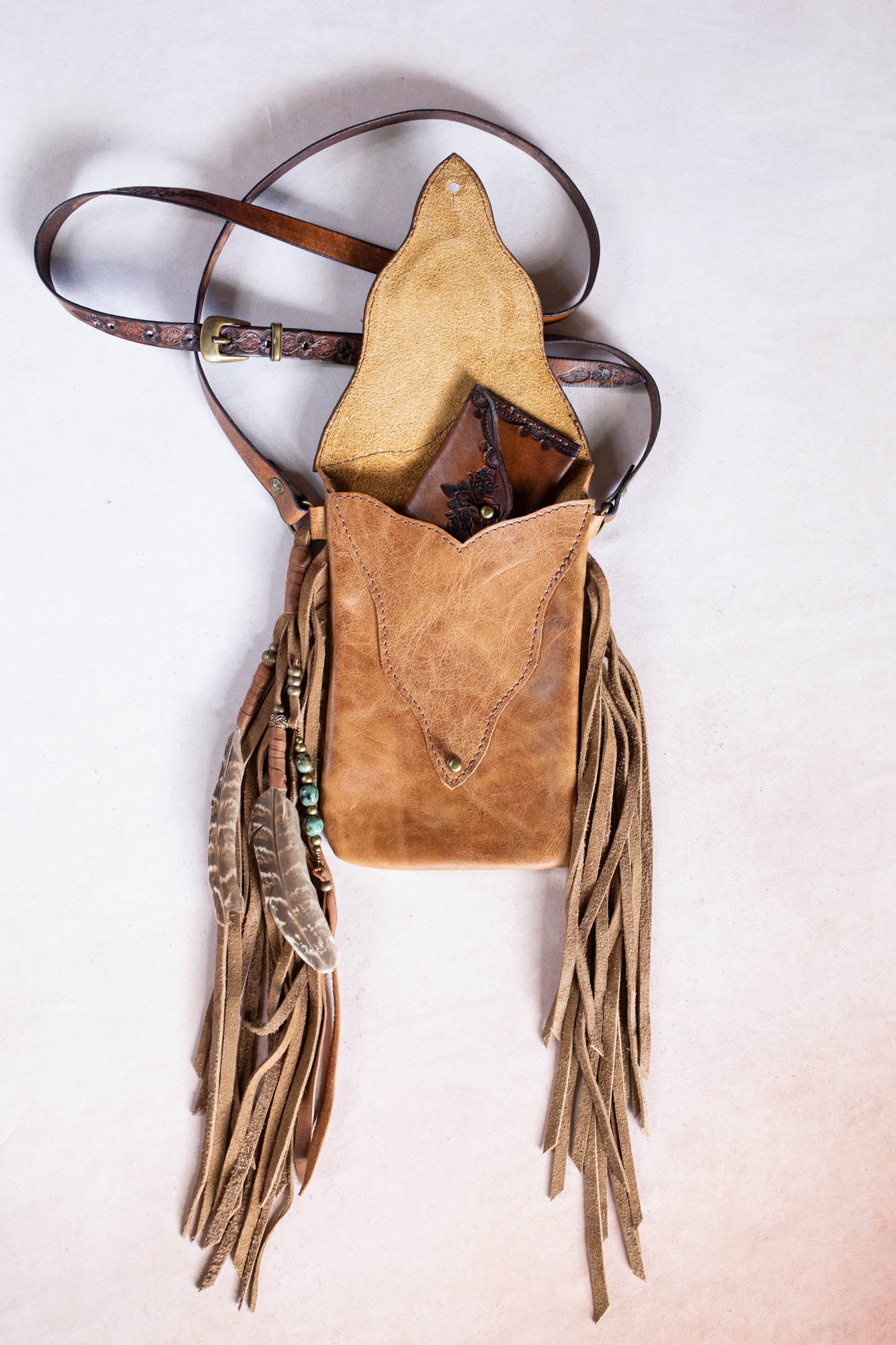 Gypsy Wanderer Phone Pouch with Turquoise