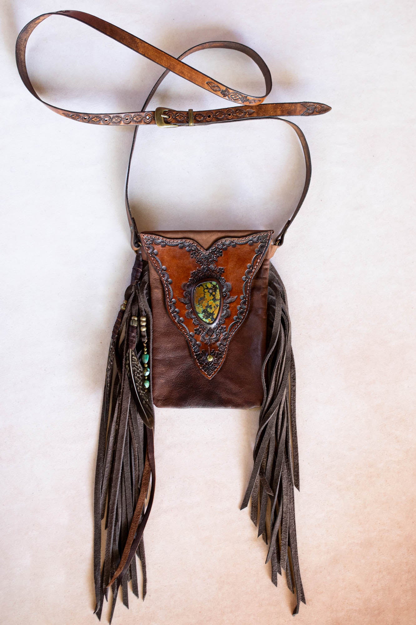 Gypsy Wanderer Phone Pouch with Turquoise