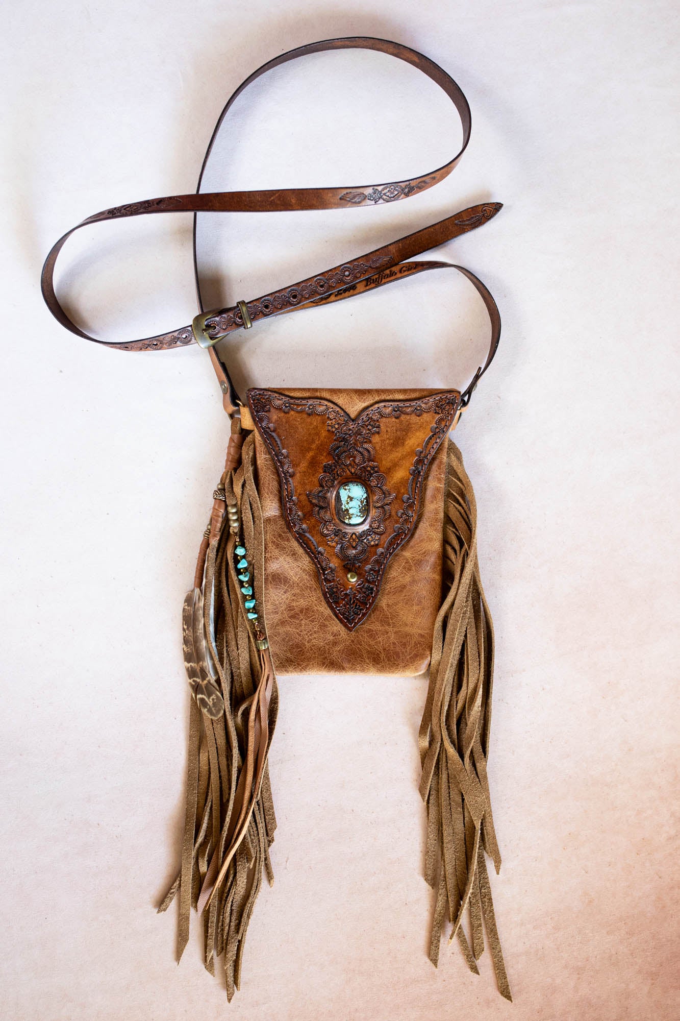 Gypsy Wanderer Phone Pouch with Turquoise