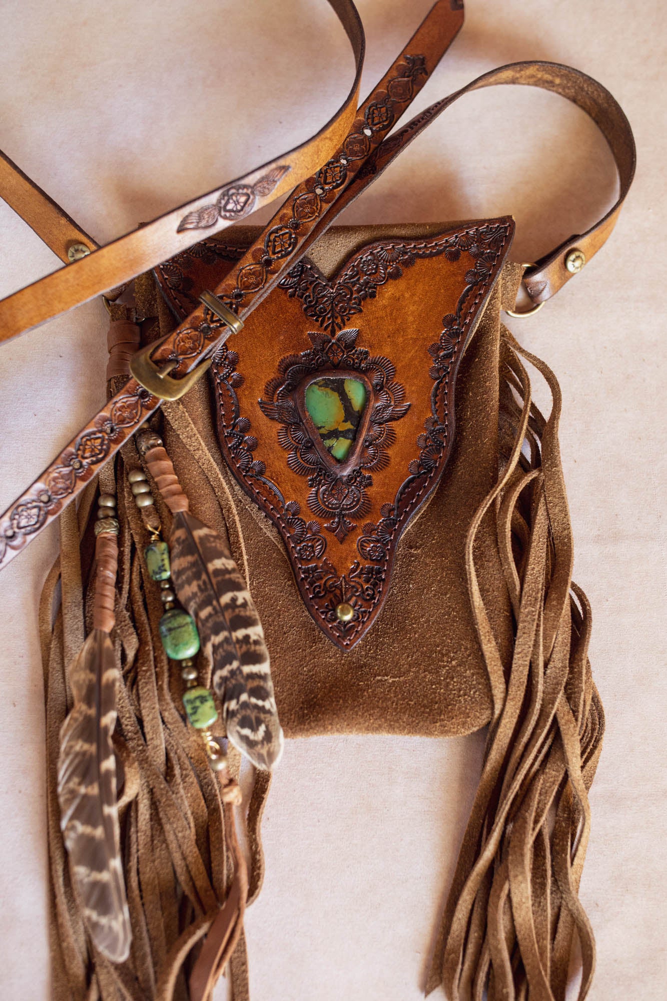 Gypsy Wanderer Phone Pouch with Turquoise