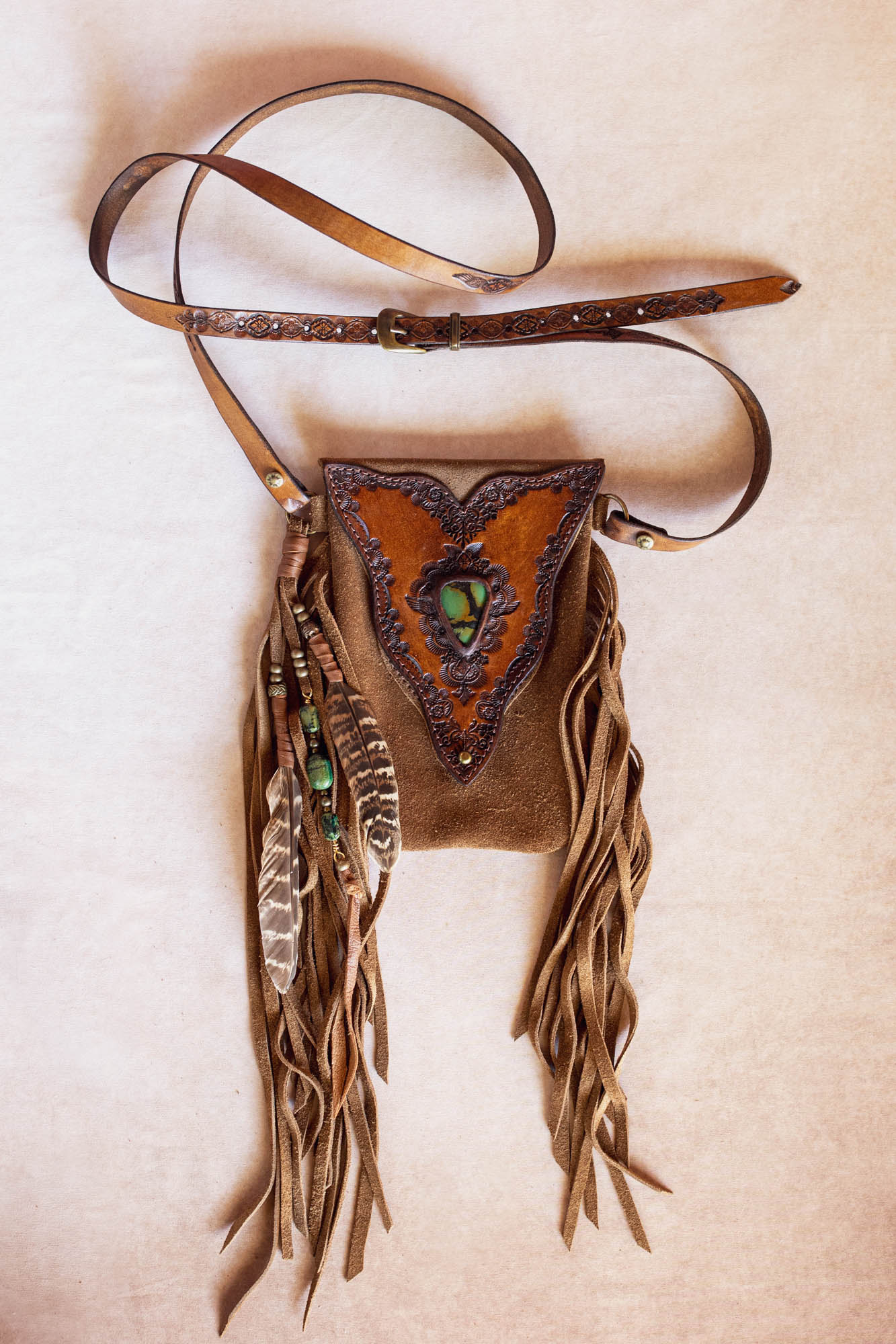 Gypsy Wanderer Phone Pouch with Turquoise