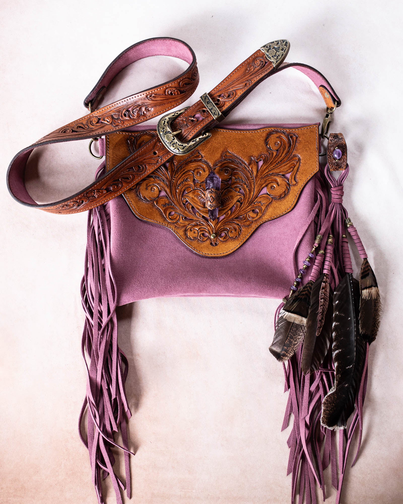 Gypsy Wanderer Bag with Amethyst