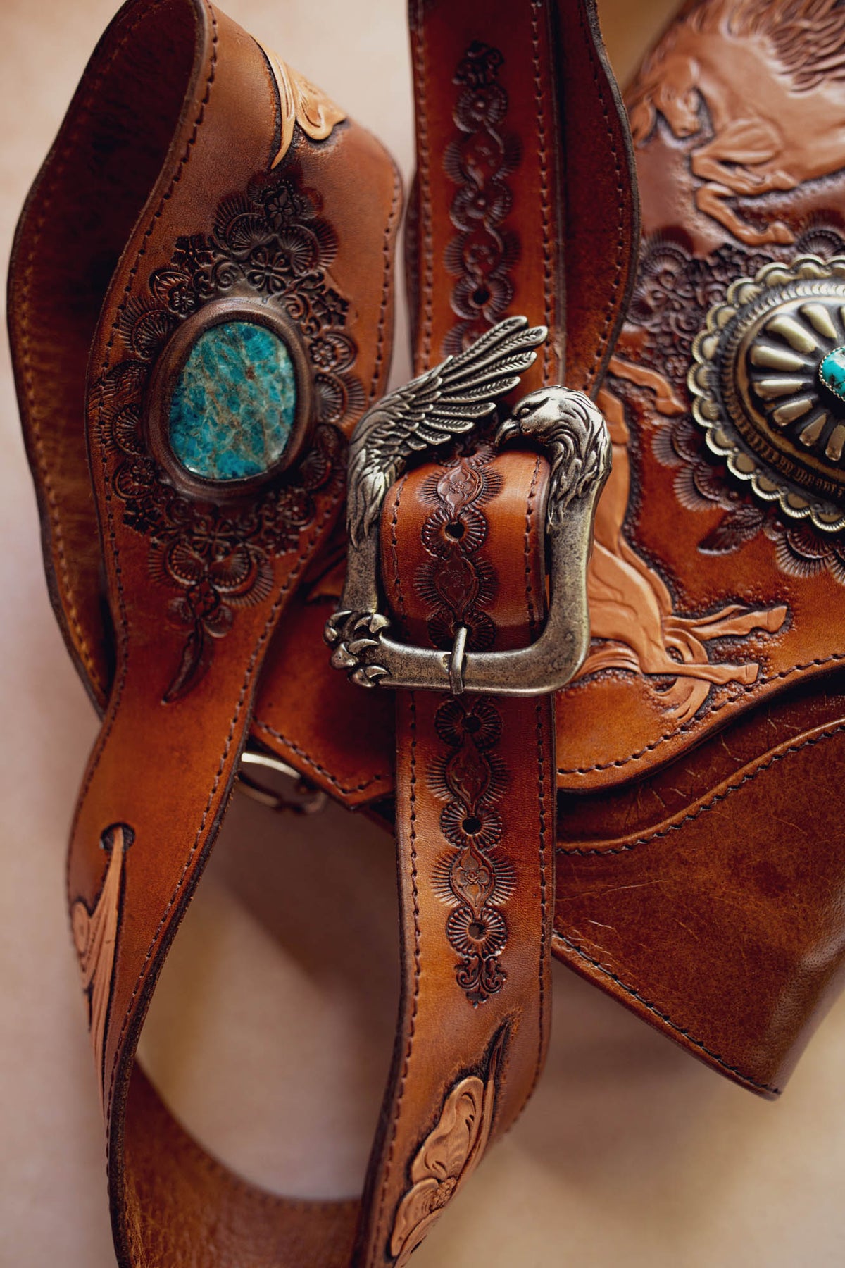 Pegasus Clutch with Navajo Concho