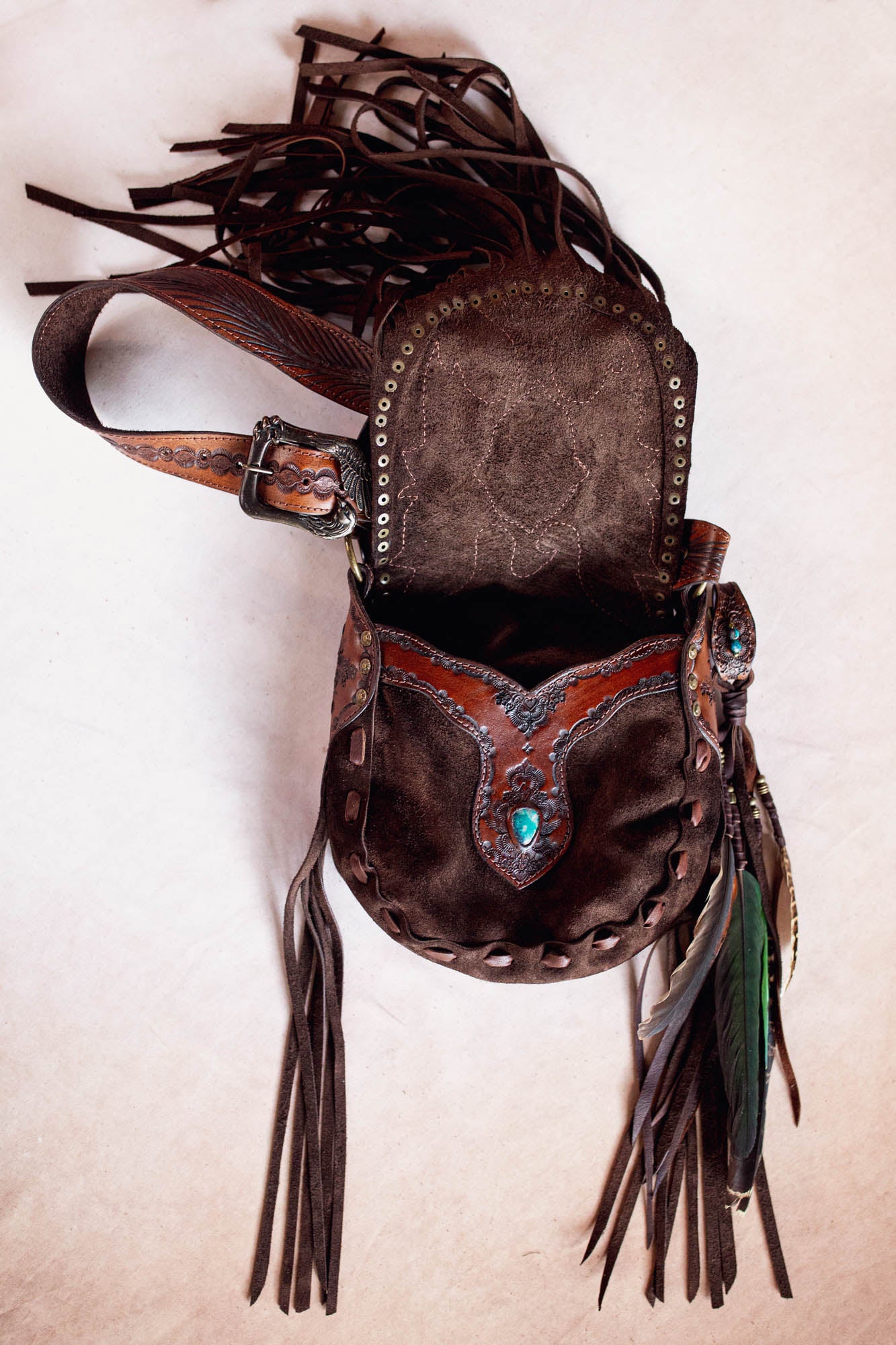 Petite Cheyenne Eagle Bag with Turquoise