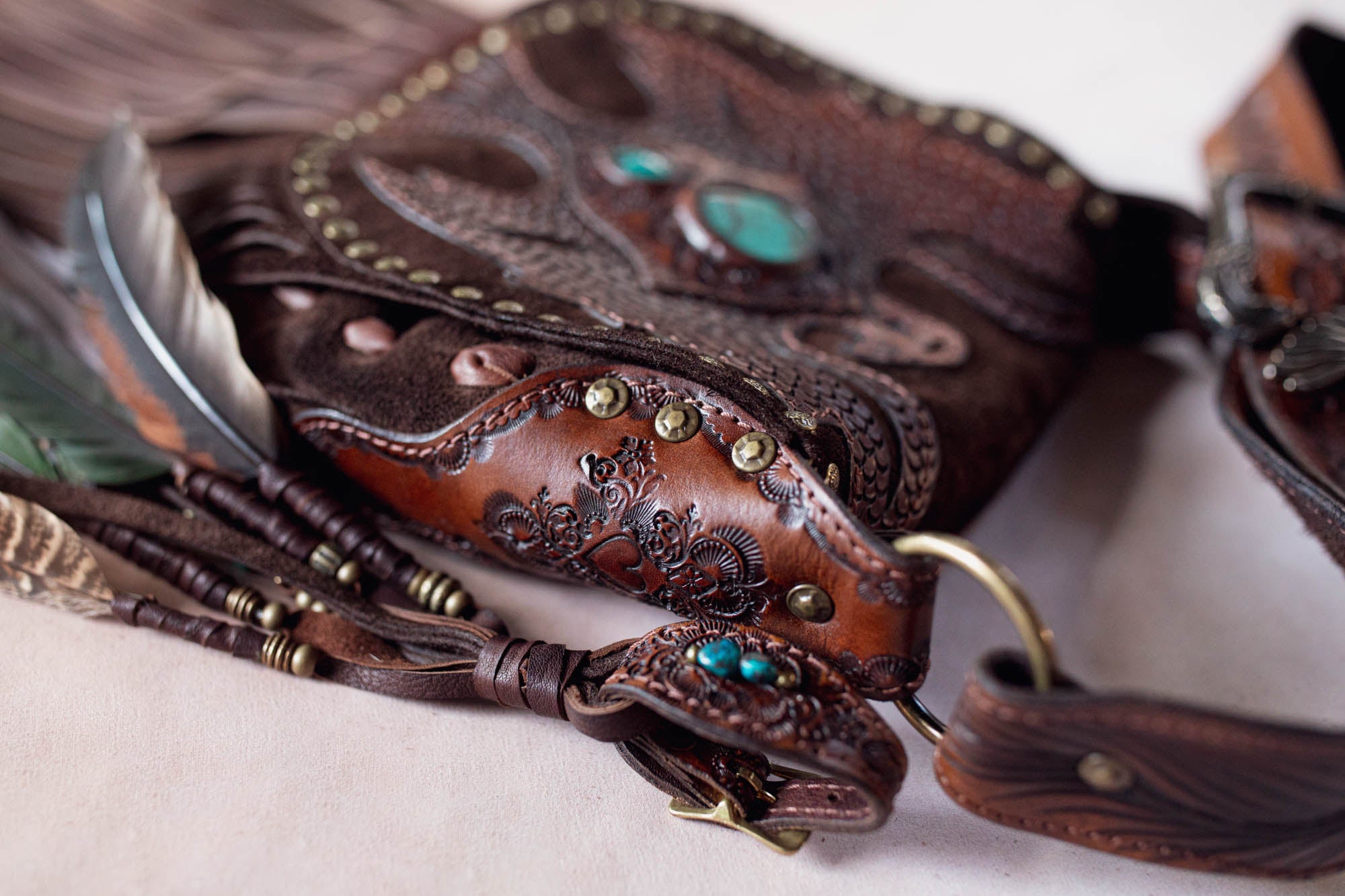 Petite Cheyenne Eagle Bag with Turquoise