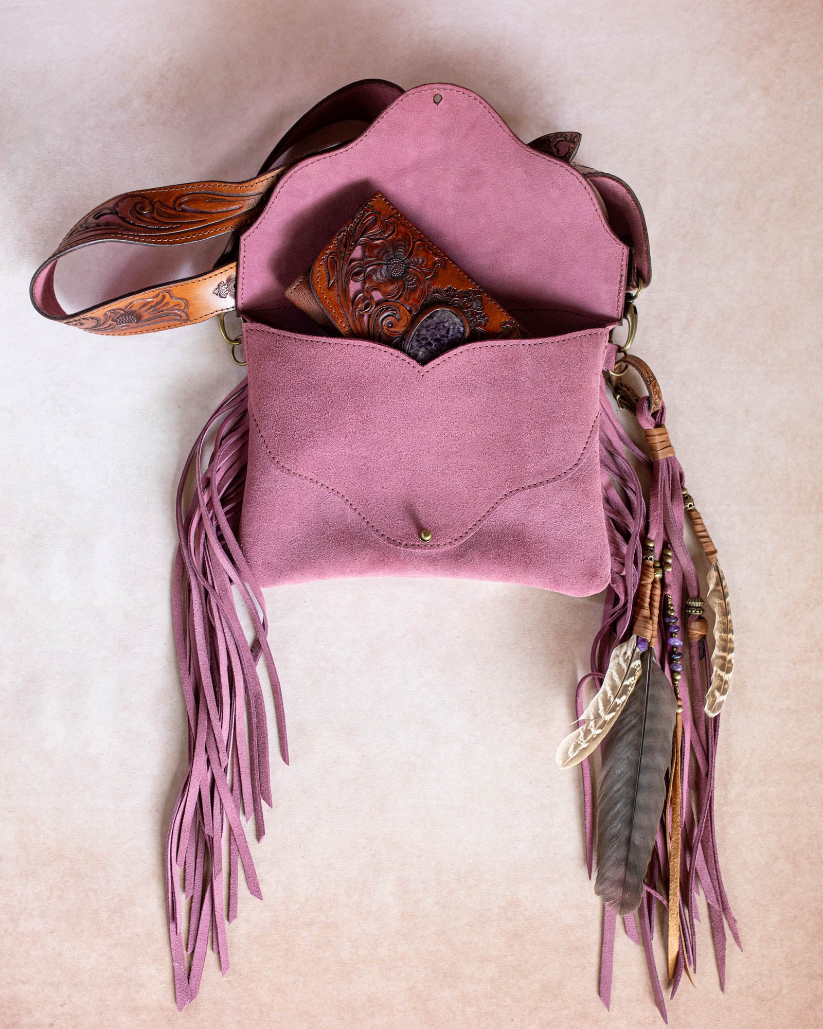 Petite Gypsy Wanderer Bag with Amethyst - Buffalo Girl®